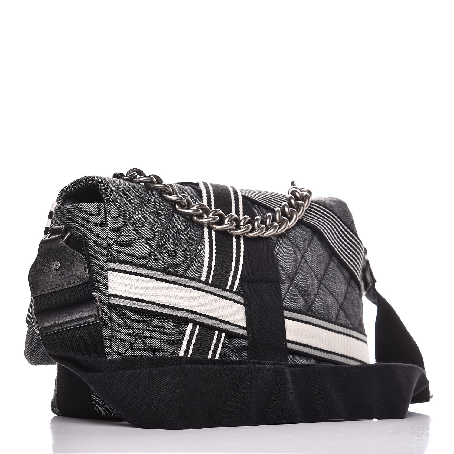 chanel quilted messenger bag