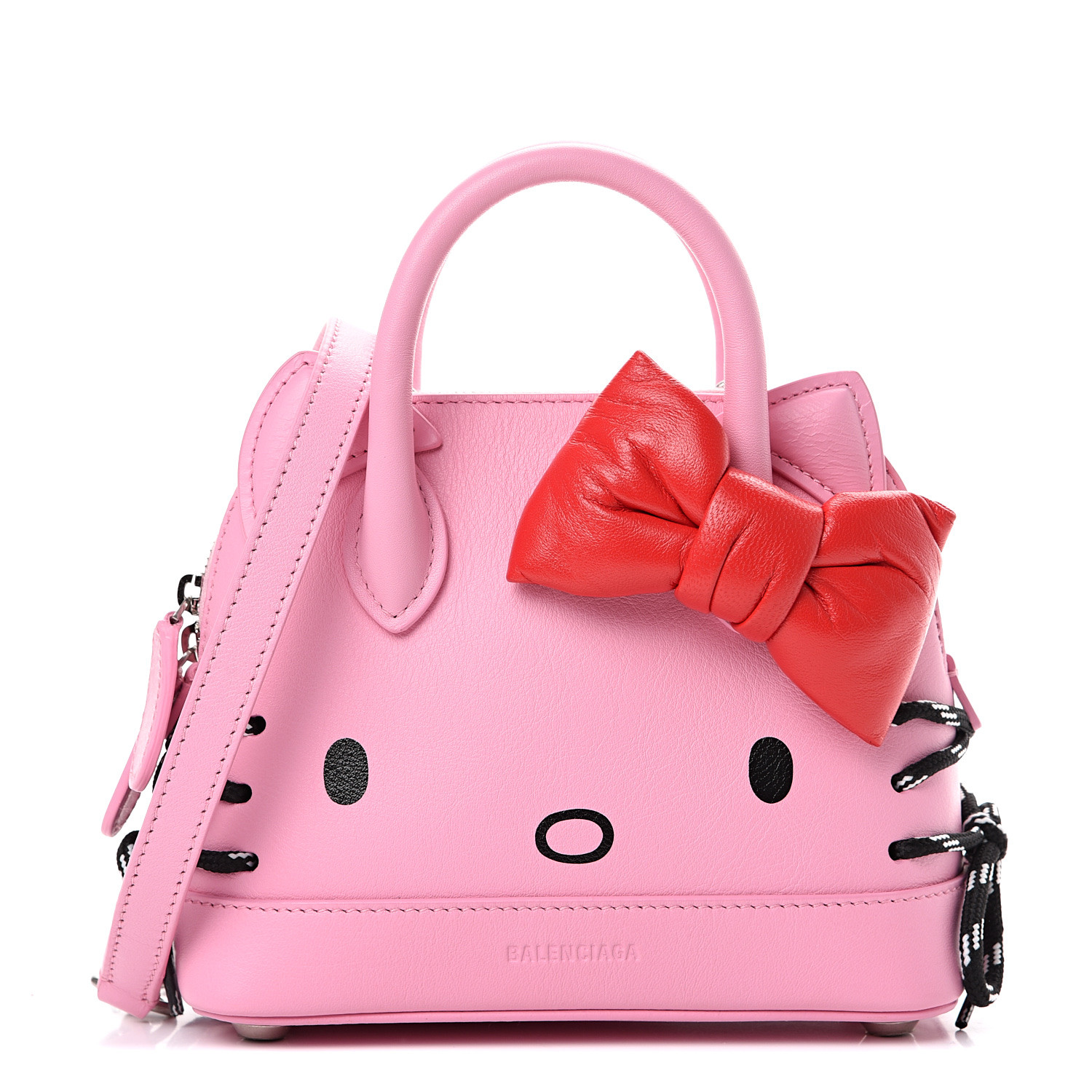 BALENCIAGA Calfskin Hello Kitty Ville Top Handle Bag XXS Pink 557764 ...