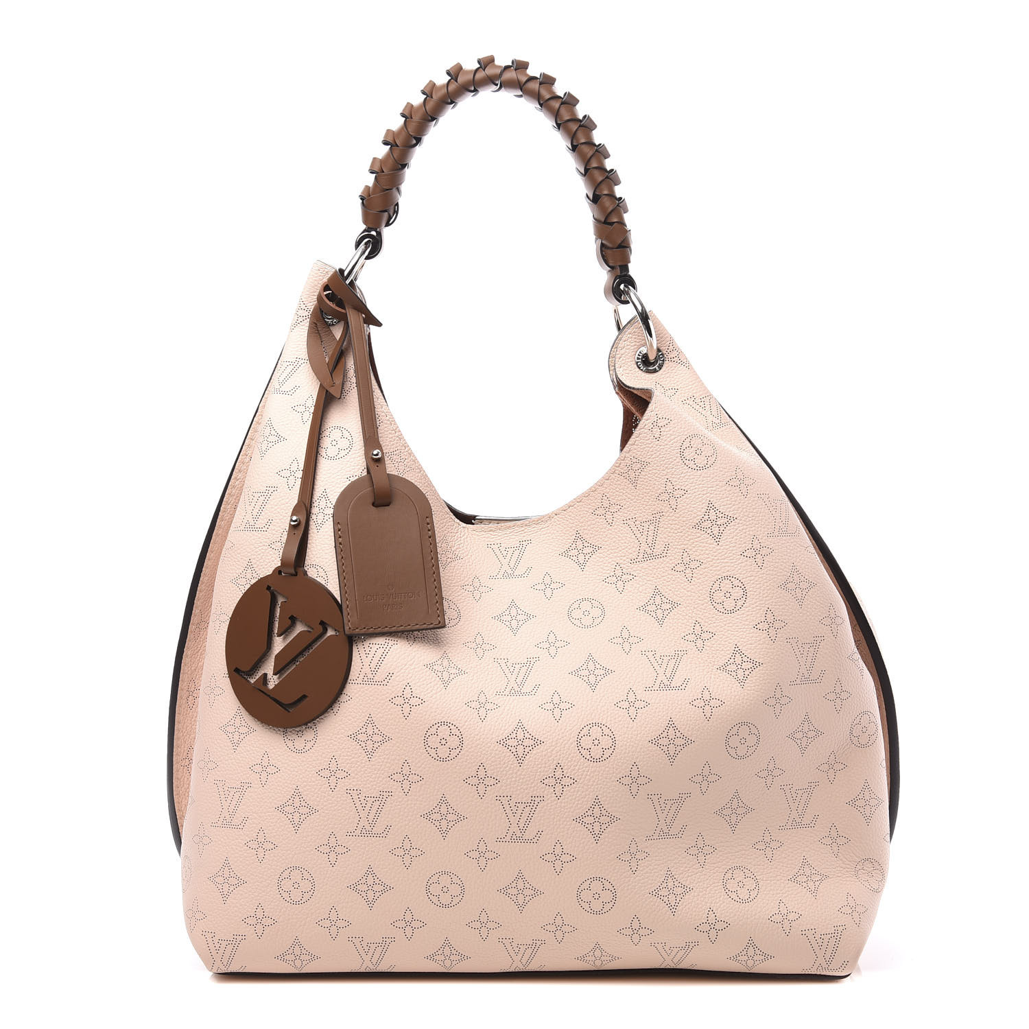 Louis Vuitton Carmel Mahina Perforated Leather Monogram Black Hobo