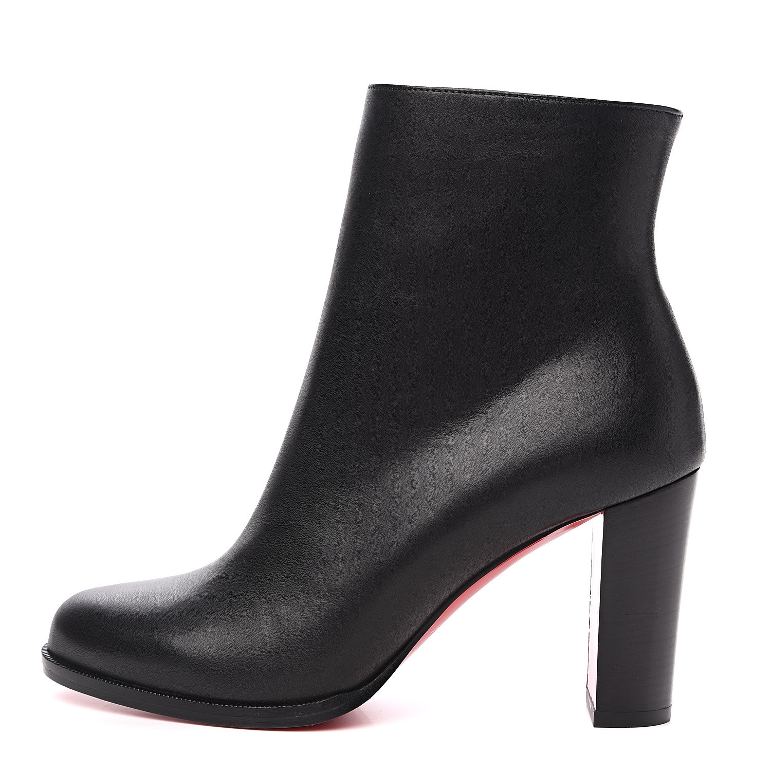 CHRISTIAN LOUBOUTIN Calfskin Adox 85 Ankle Boots 36.5 Black 559409