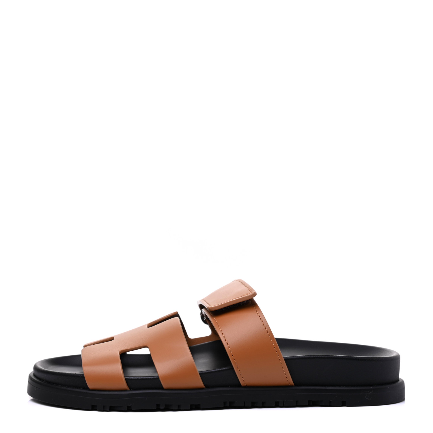 HERMES Calfskin Womens Chypre Sandals 36 Gold 764131 | FASHIONPHILE