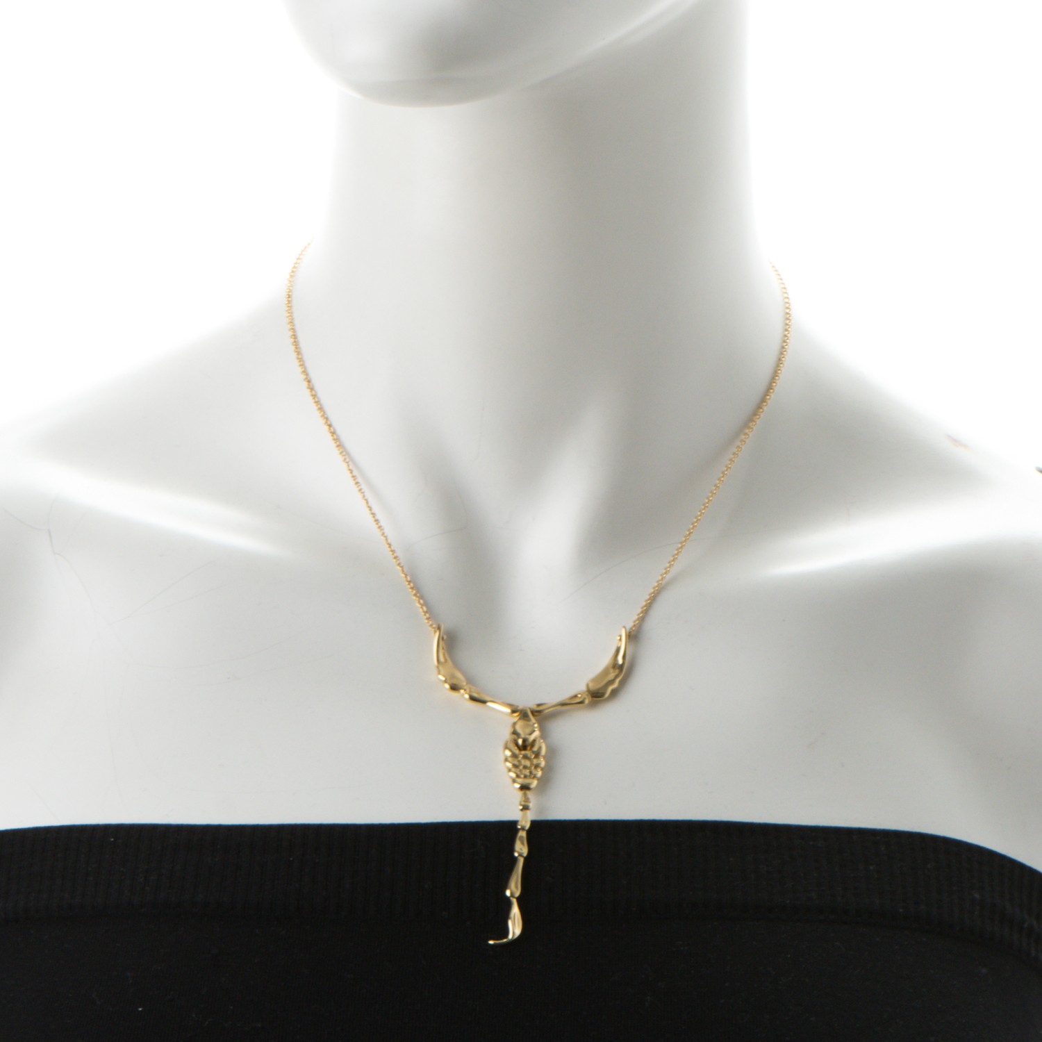 tiffany scorpion necklace gold