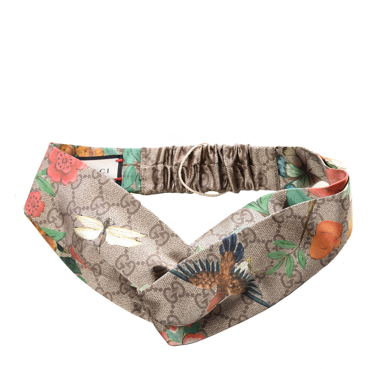 Gucci Silk Monogram Tian Print Tiana Duchesse Headband