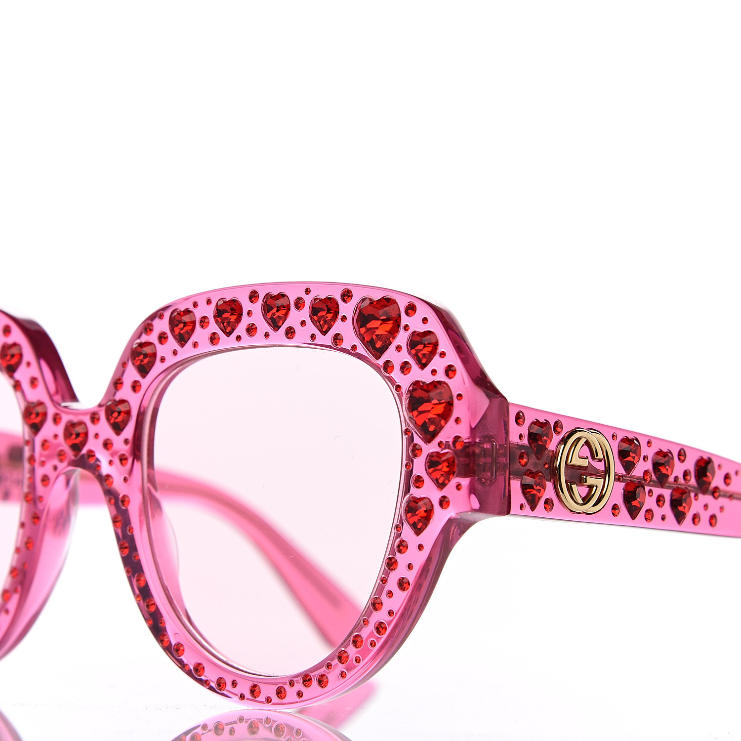 gucci pink heart sunglasses