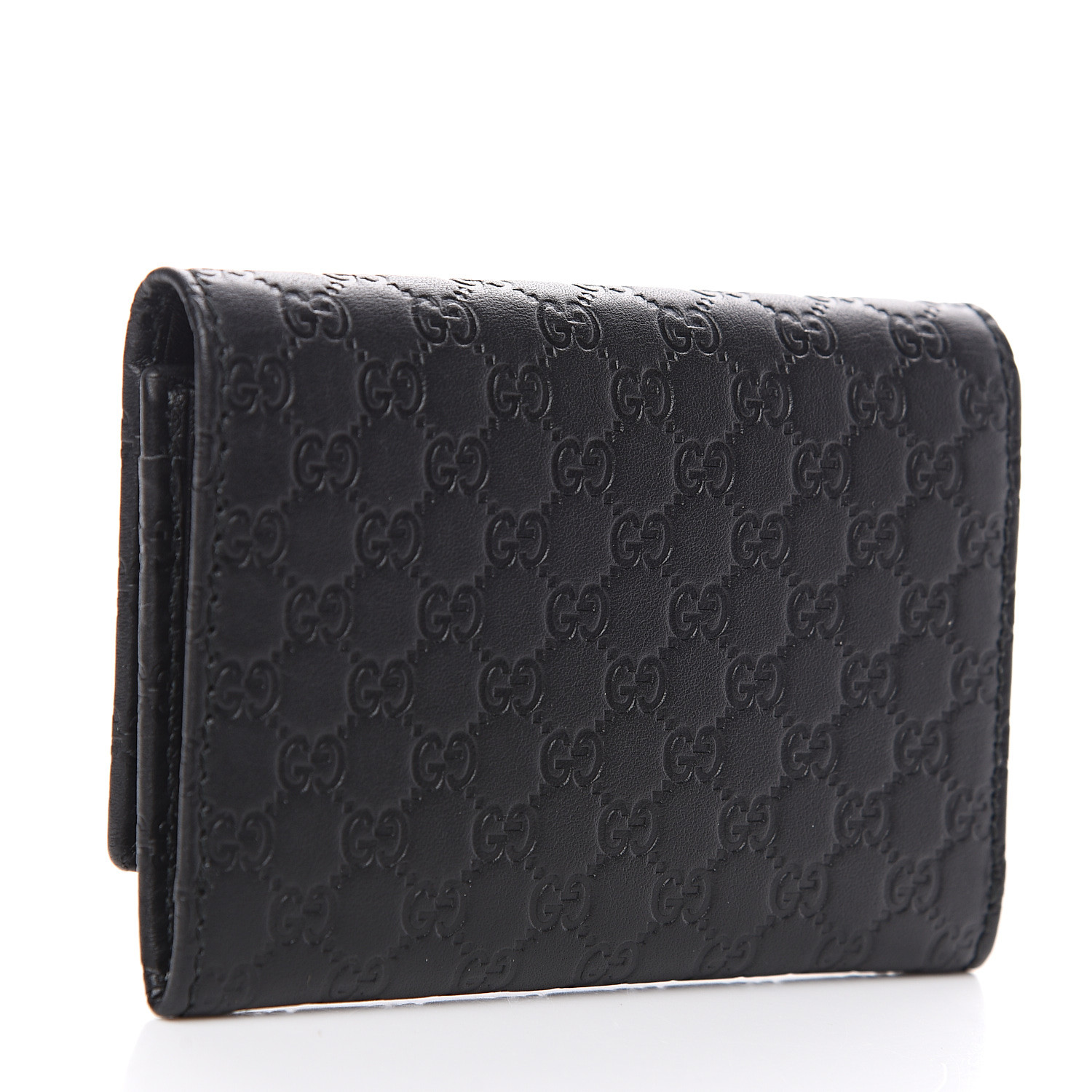 GUCCI Microguccissima Compact Flap Wallet Black 548590