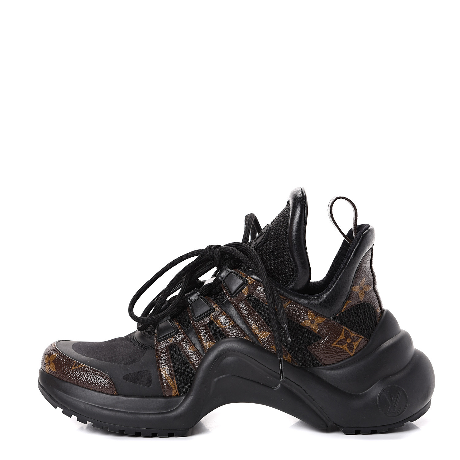 LOUIS VUITTON Patent Monogram Womenss LV Archlight Sneakers 36.5 Black 544981