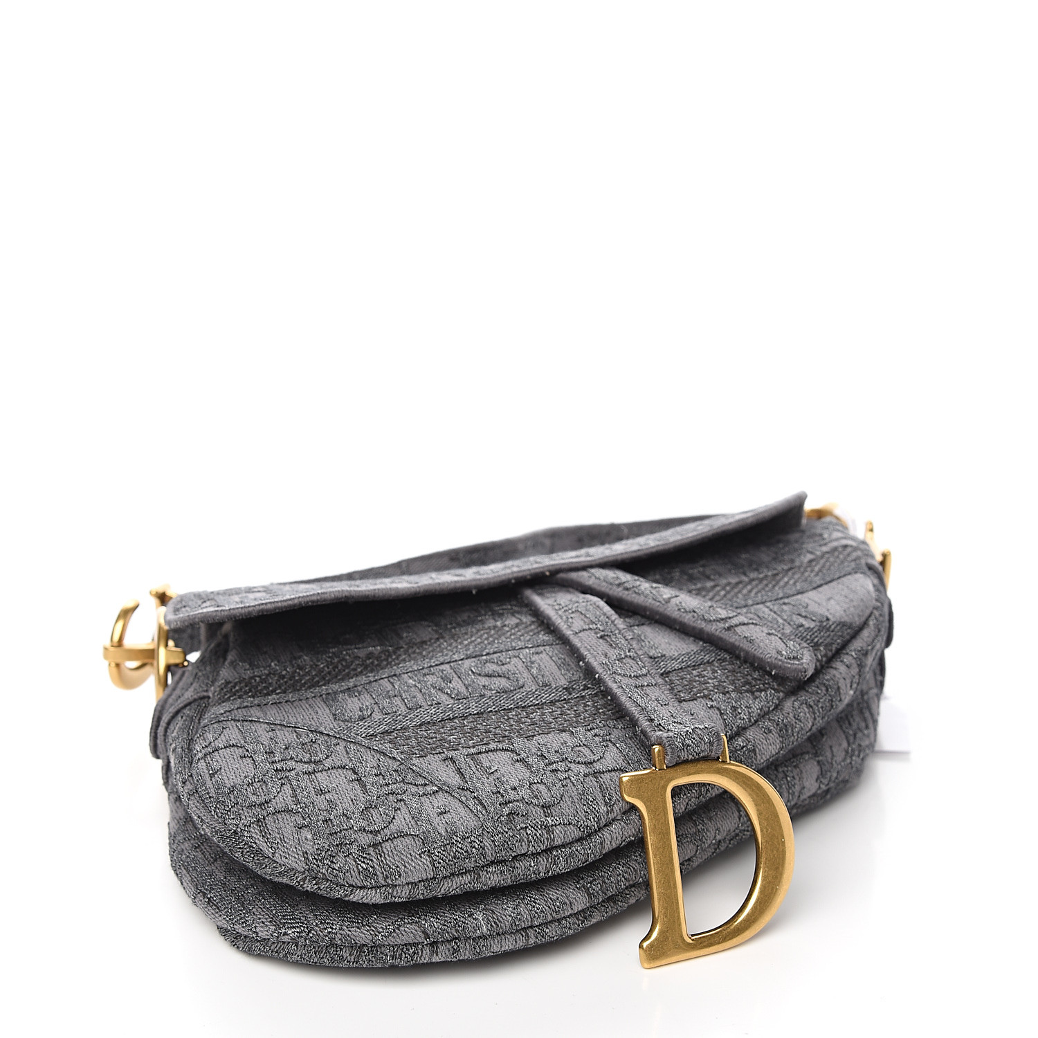 saddle wallet gray dior oblique jacquard
