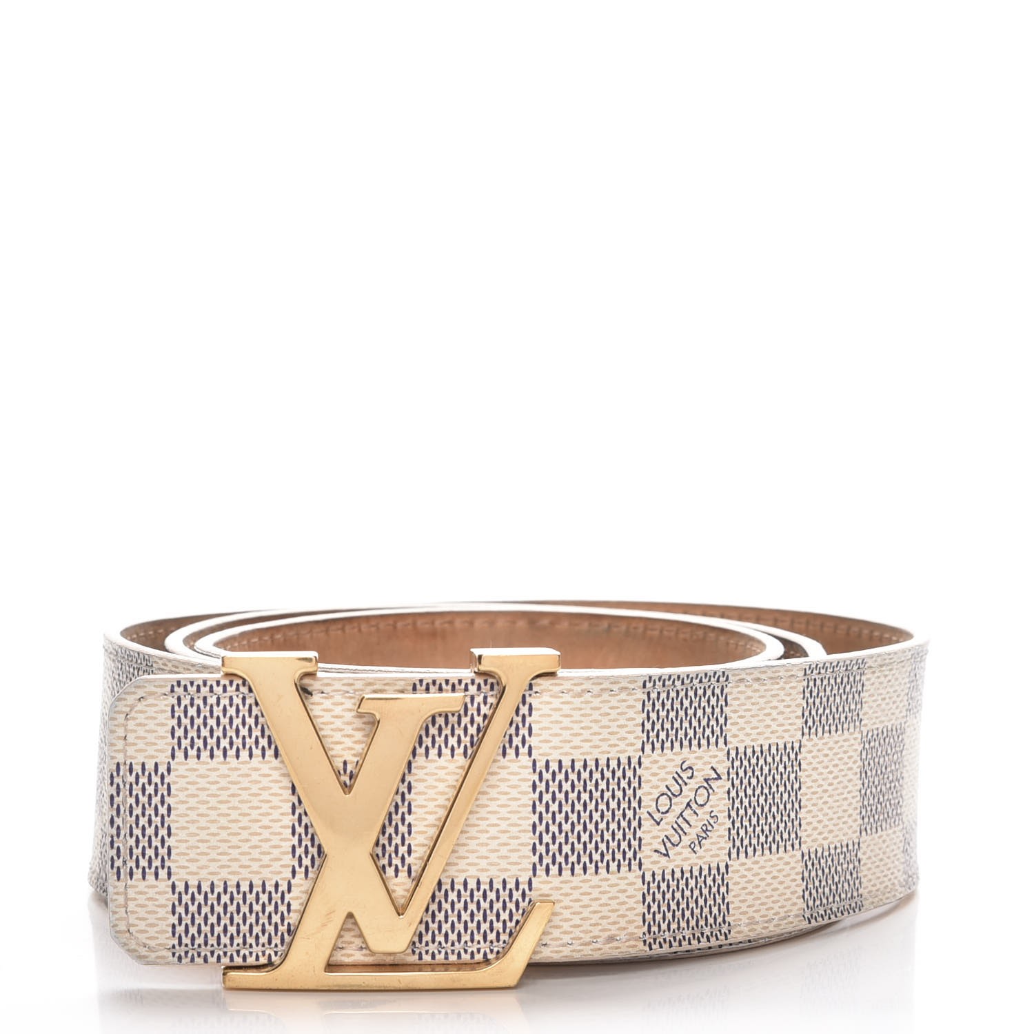 Louis Vuitton Belt Initiales Damier Ebene Canvas/Leather Brown in