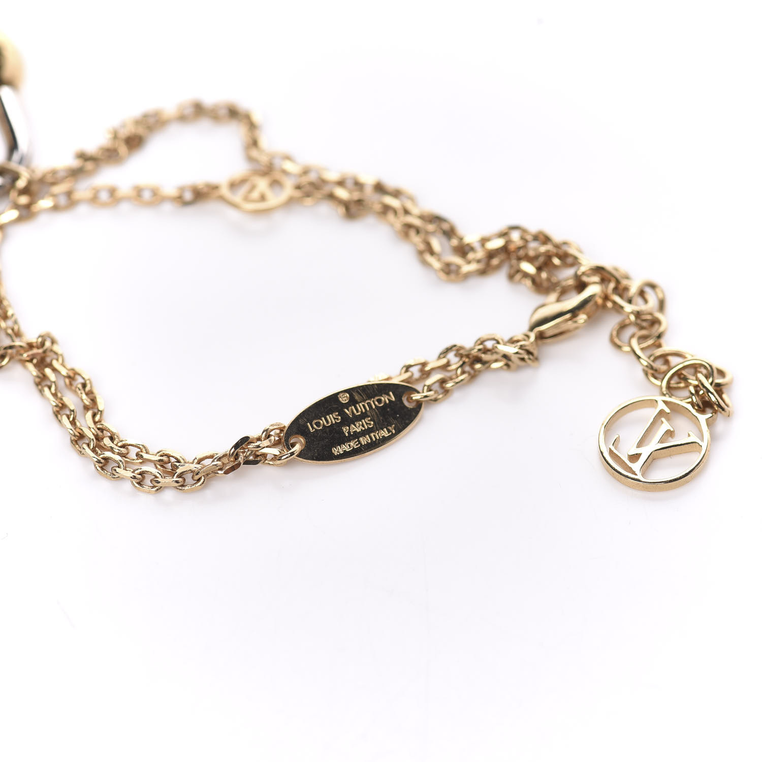 LOUIS VUITTON LV Crazy In Lock Bracelet Gold Silver 633109 | FASHIONPHILE