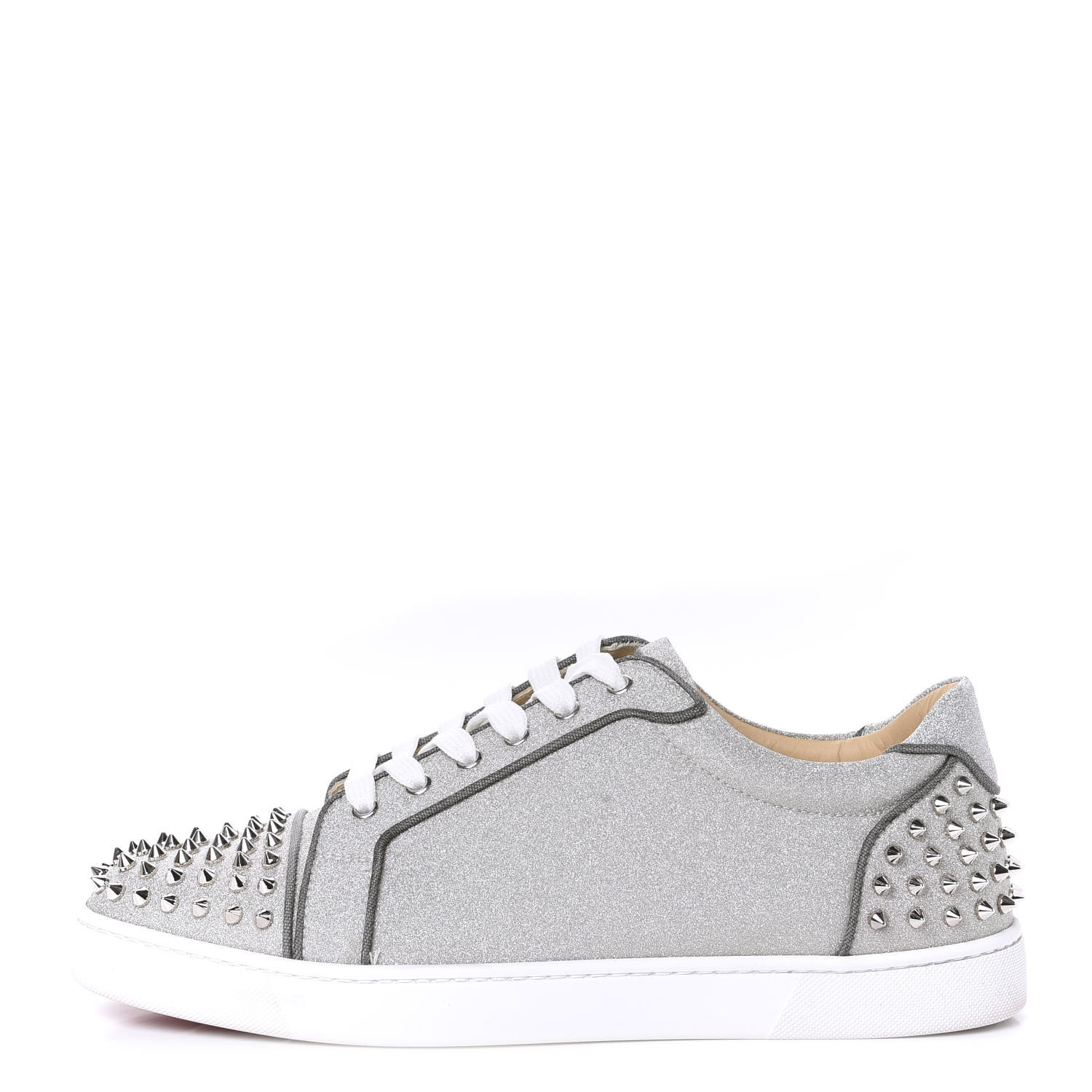 silver louboutin sneakers