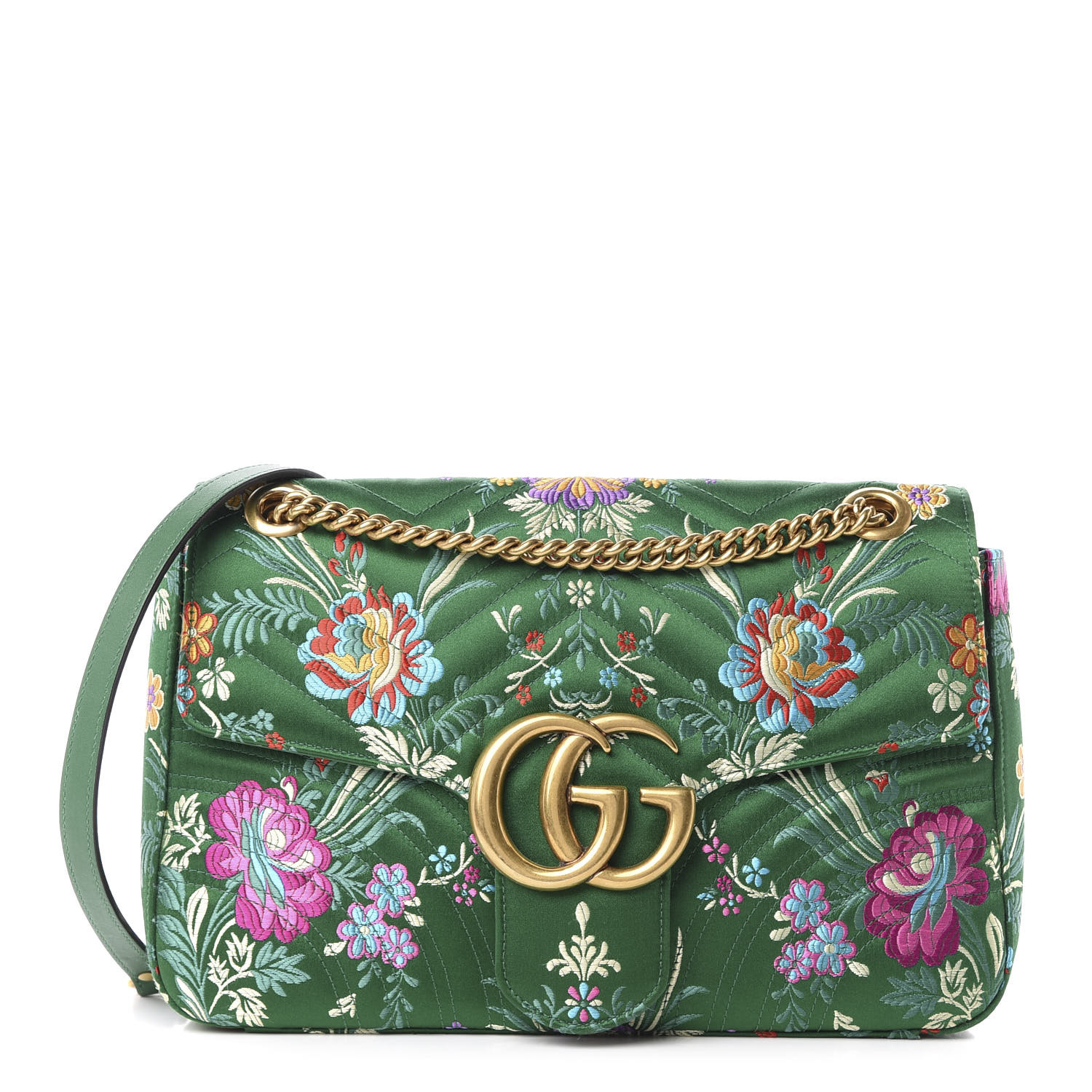 gg marmont floral jacquard shoulder bag