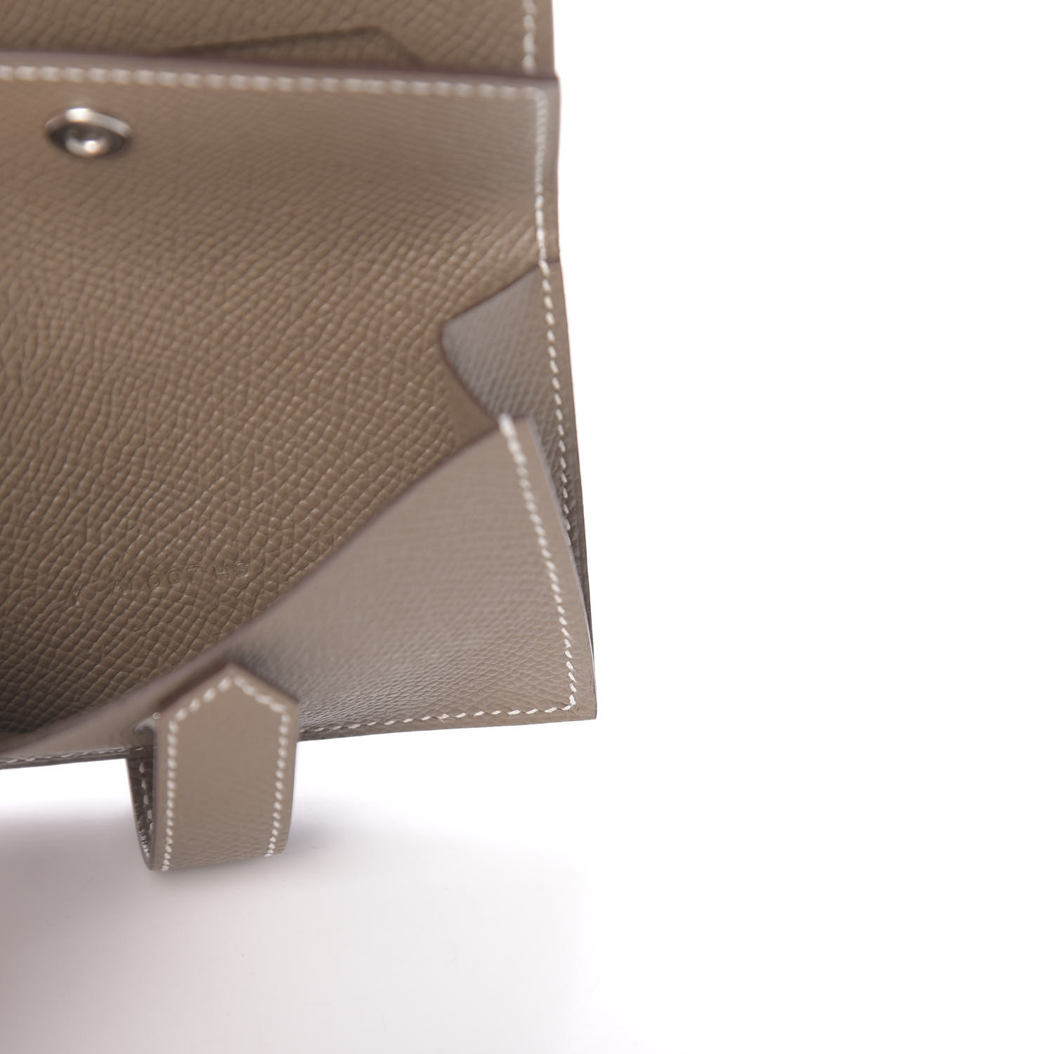 HERMES Epsom Mini Bearn Wallet Etoupe 622739 | FASHIONPHILE