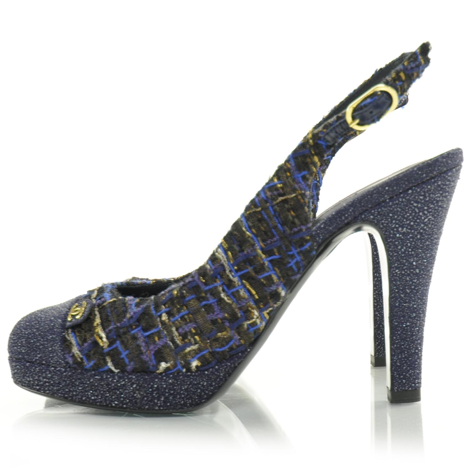 chanel tweed slingback
