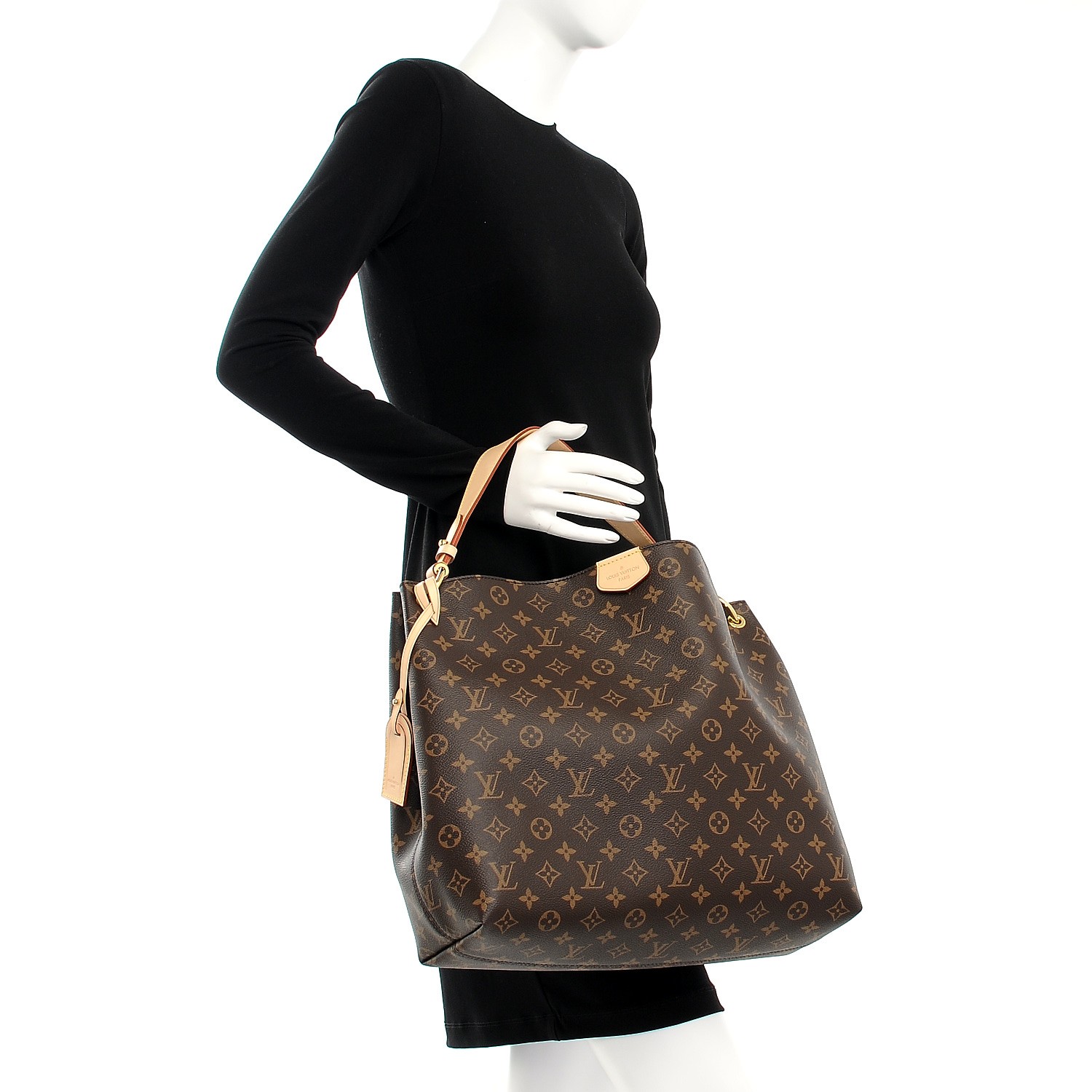 Louis Vuitton Tote Graceful Monogram MM Pivoine in Coated