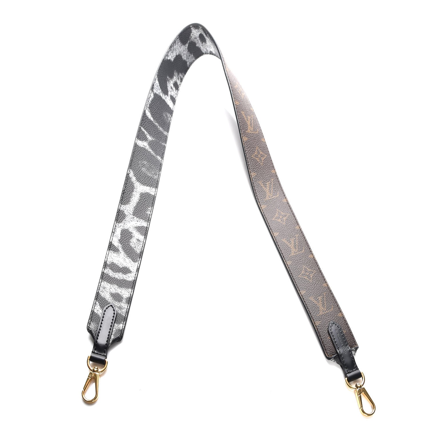 LOUIS VUITTON Monogram Animal Bandouliere Shoulder Strap Grey 224337