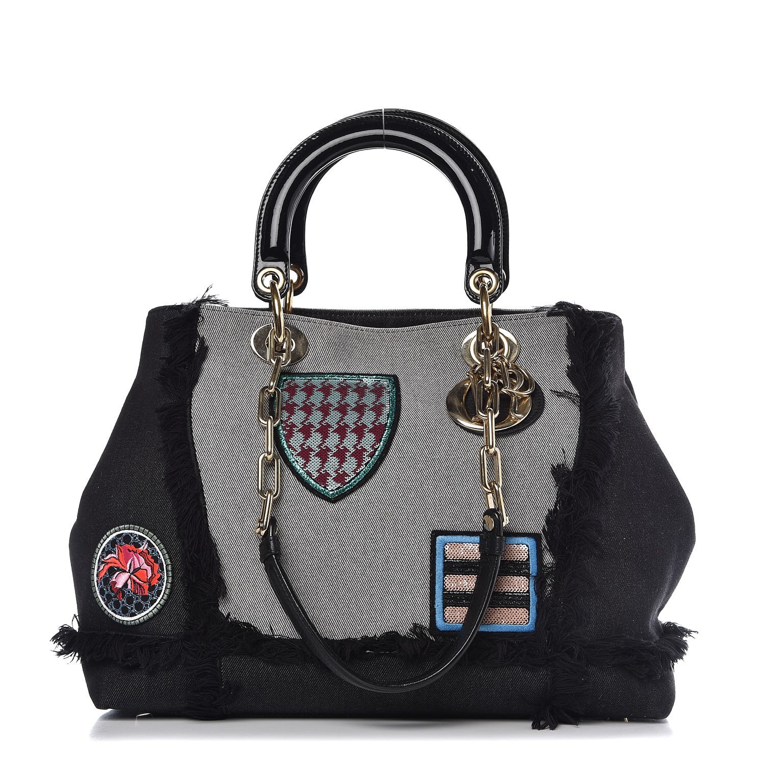 denim christian dior bag