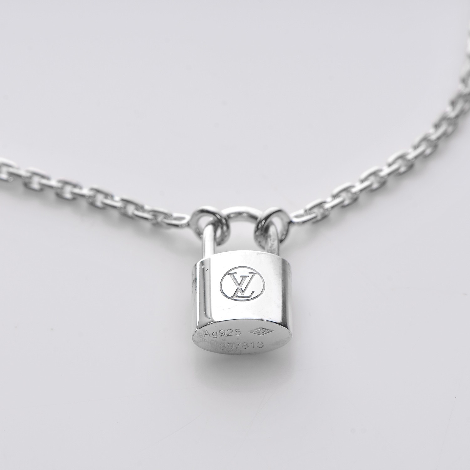 LOUIS VUITTON Sterling Silver Lockit Bracelet 205671