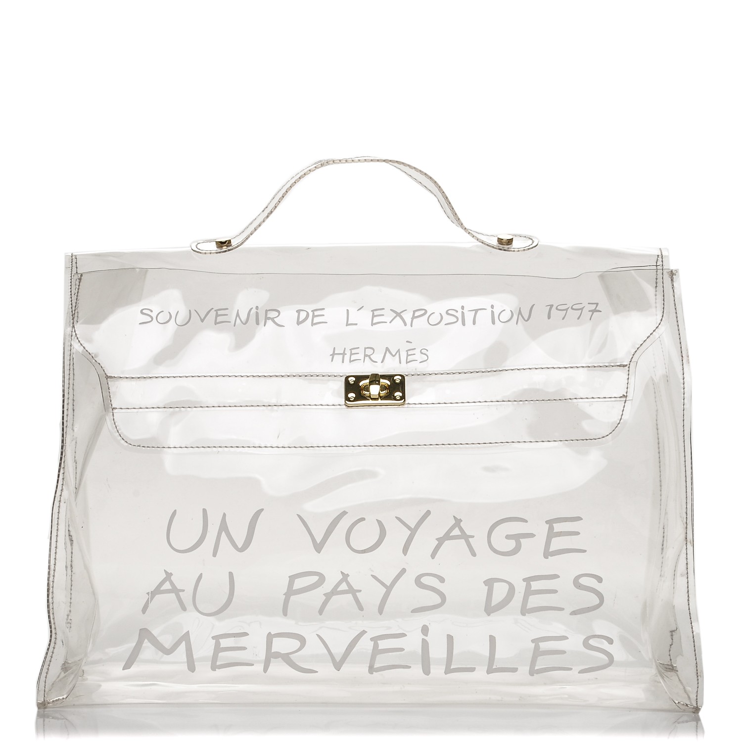 hermes kelly transparent bag