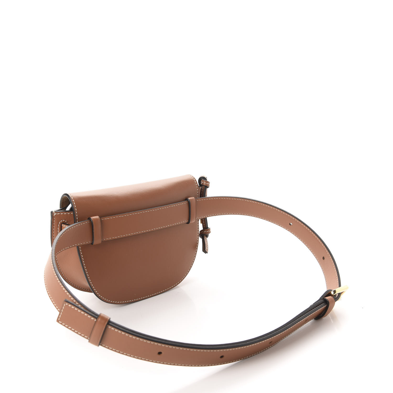 LOEWE Calfskin Mini Gate Belt Bag Tan 645010 | FASHIONPHILE