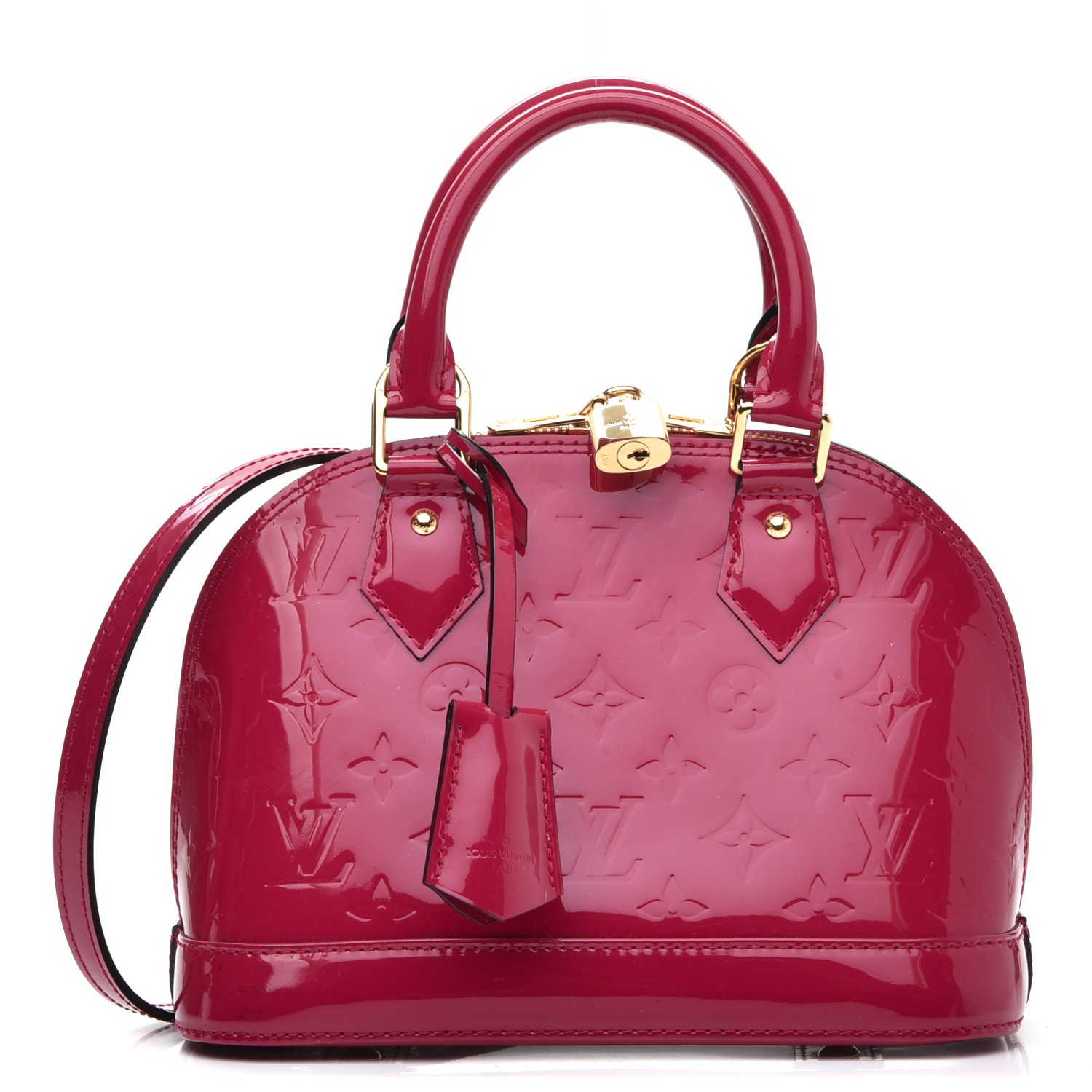 LOUIS VUITTON Vernis Leather Alma GM Pink Handbag