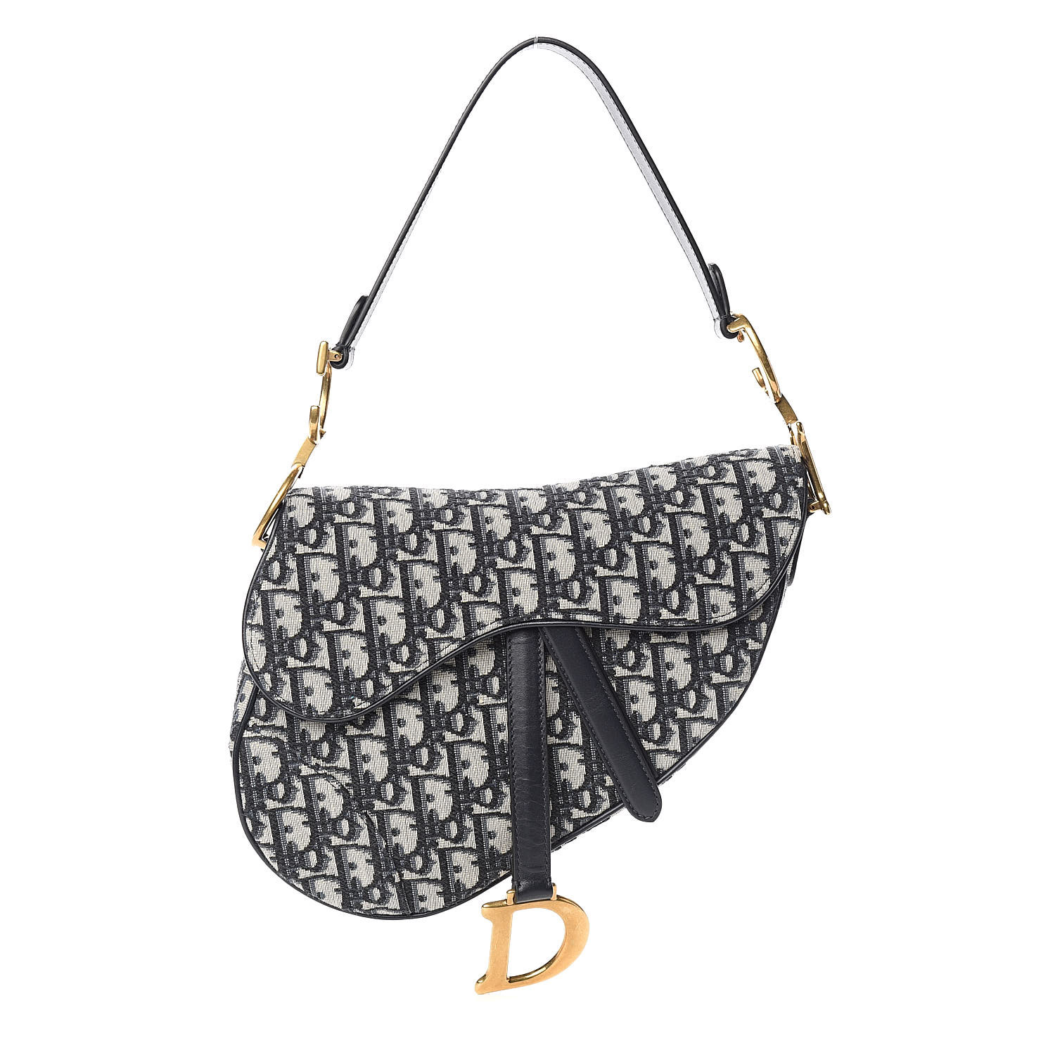 christian dior oblique saddle bag blue