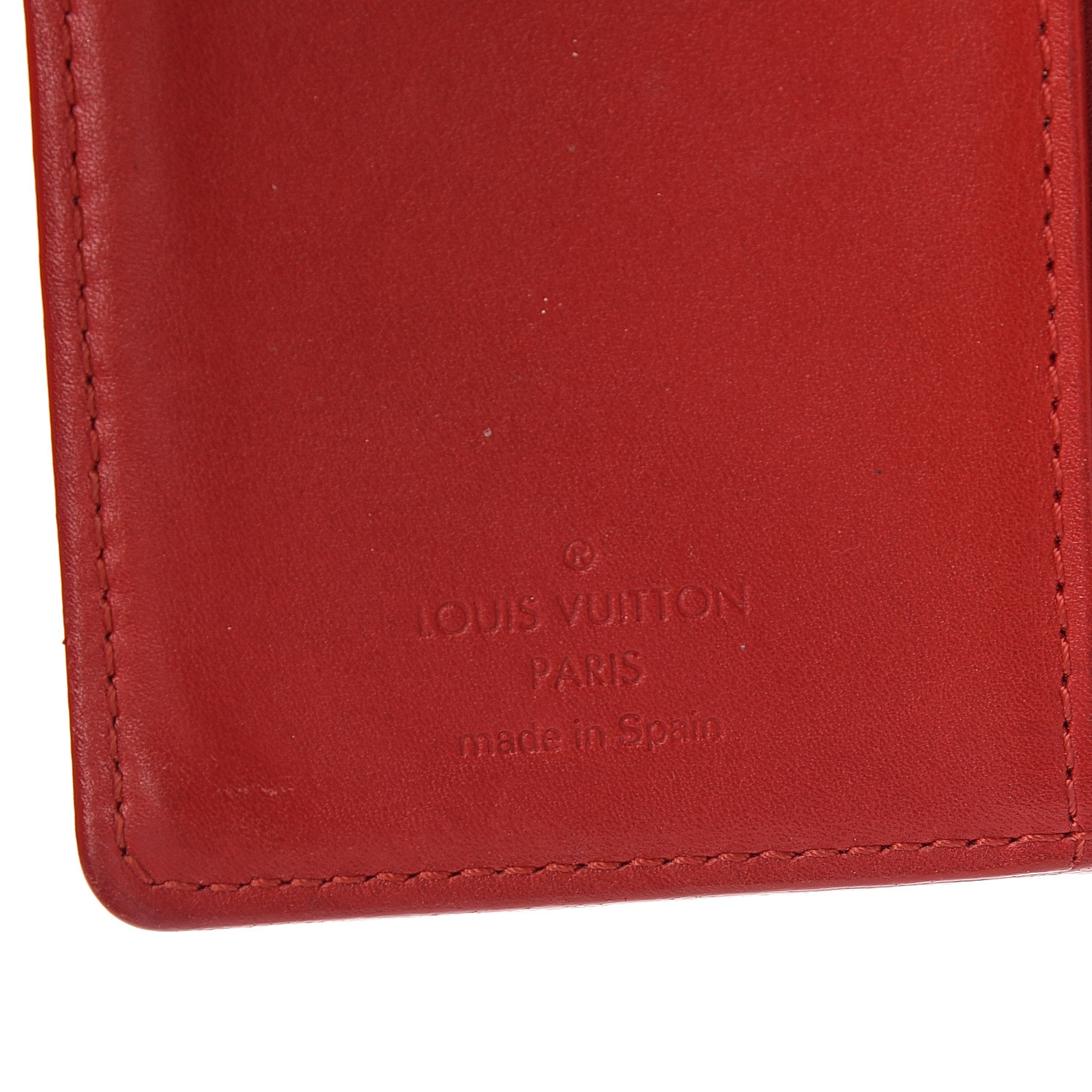LOUIS VUITTON Vernis Small Ring Agenda Cover Red 568273