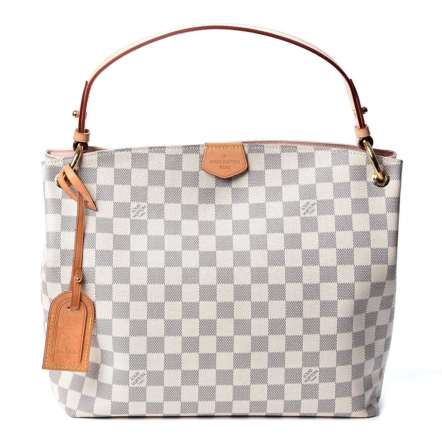 LOUIS VUITTON Damier Azur Graceful PM Rose Ballerine 568703