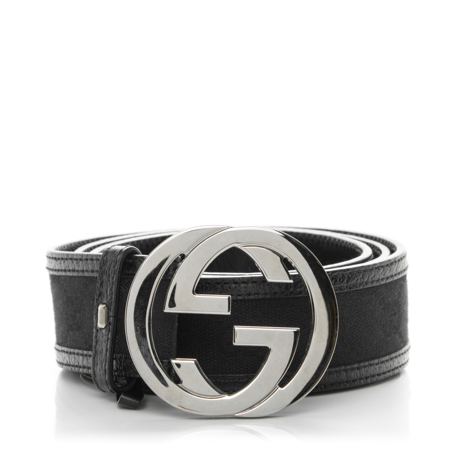 gucci monogram belt black