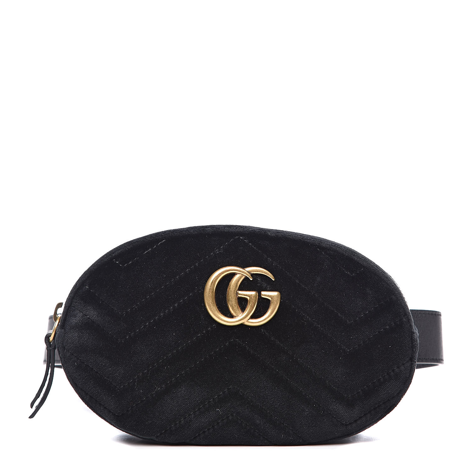 gucci velvet belt bag black
