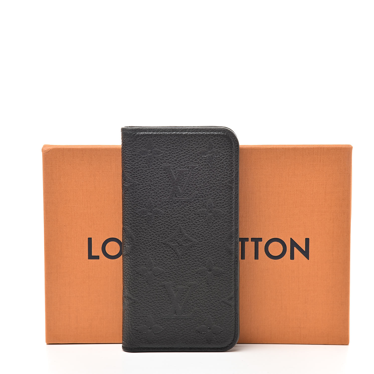 LOUIS VUITTON Empreinte iPhone X/XS Folio Case Black 523813