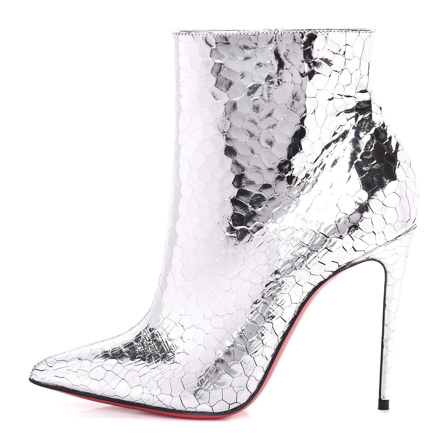 louboutin silver booties