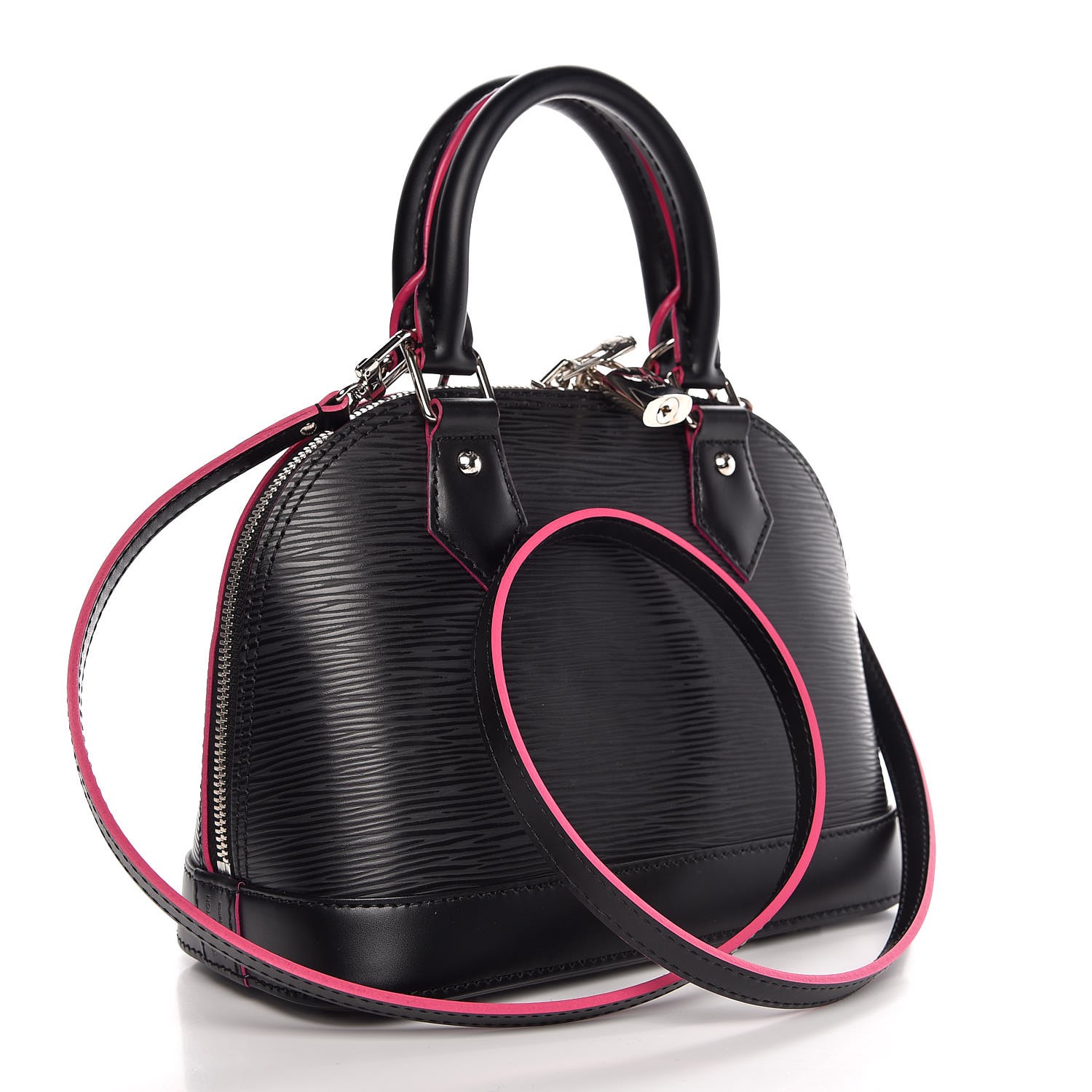 LOUIS VUITTON Epi Alma BB Black Hot Pink 328184