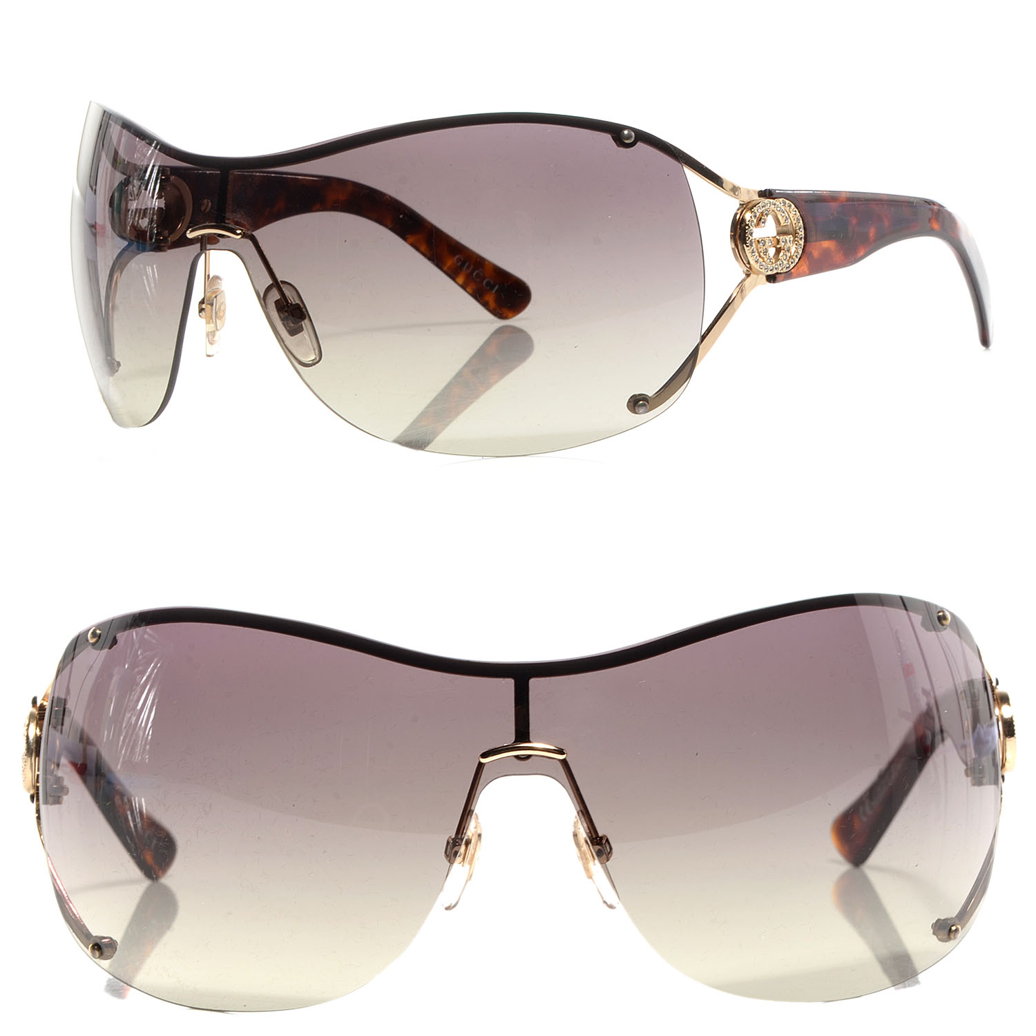 GUCCI Crystal GG Logo Sunglasses GG 2808/S Tortoise 77343
