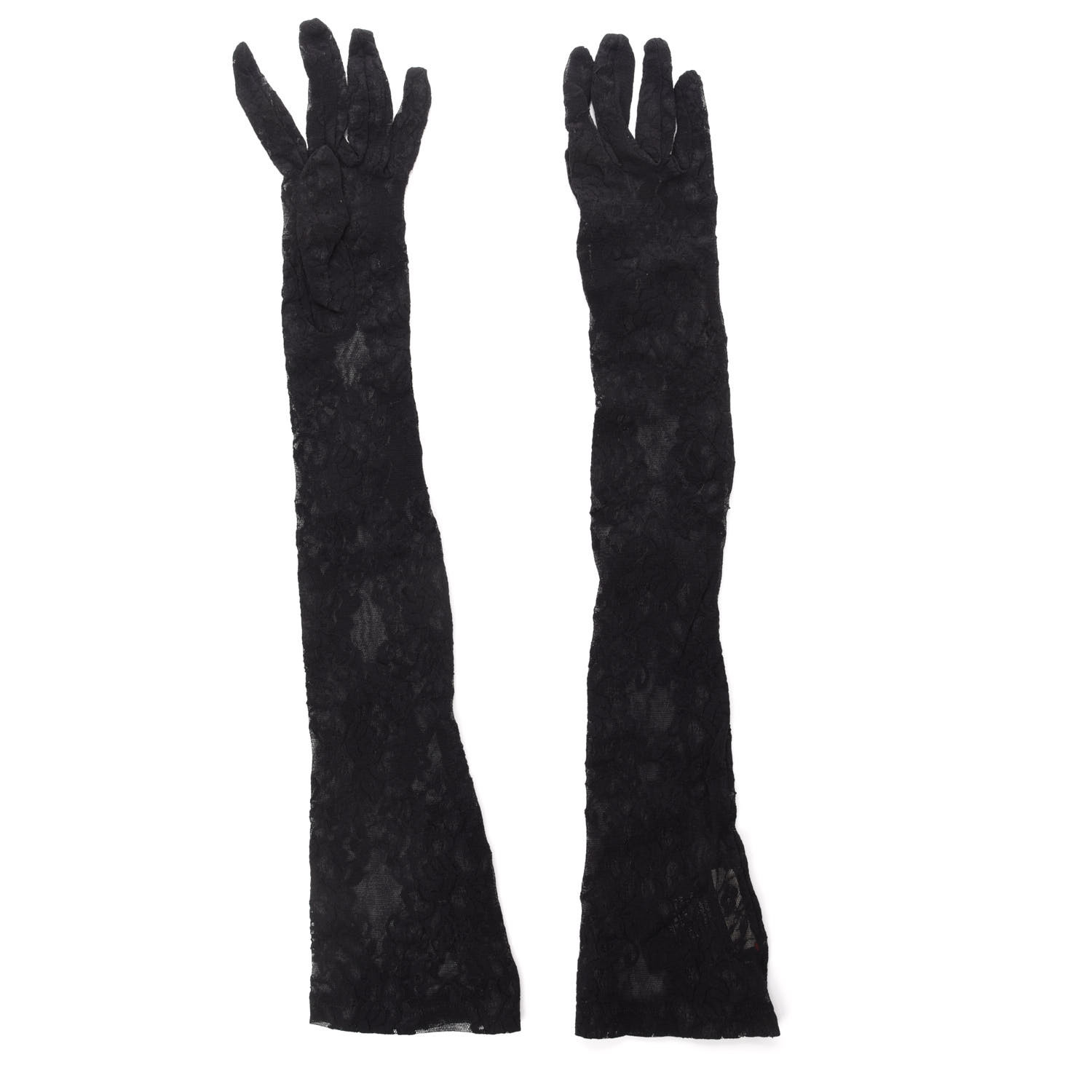 GUCCI Lace Gloves 7 Black | FASHIONPHILE