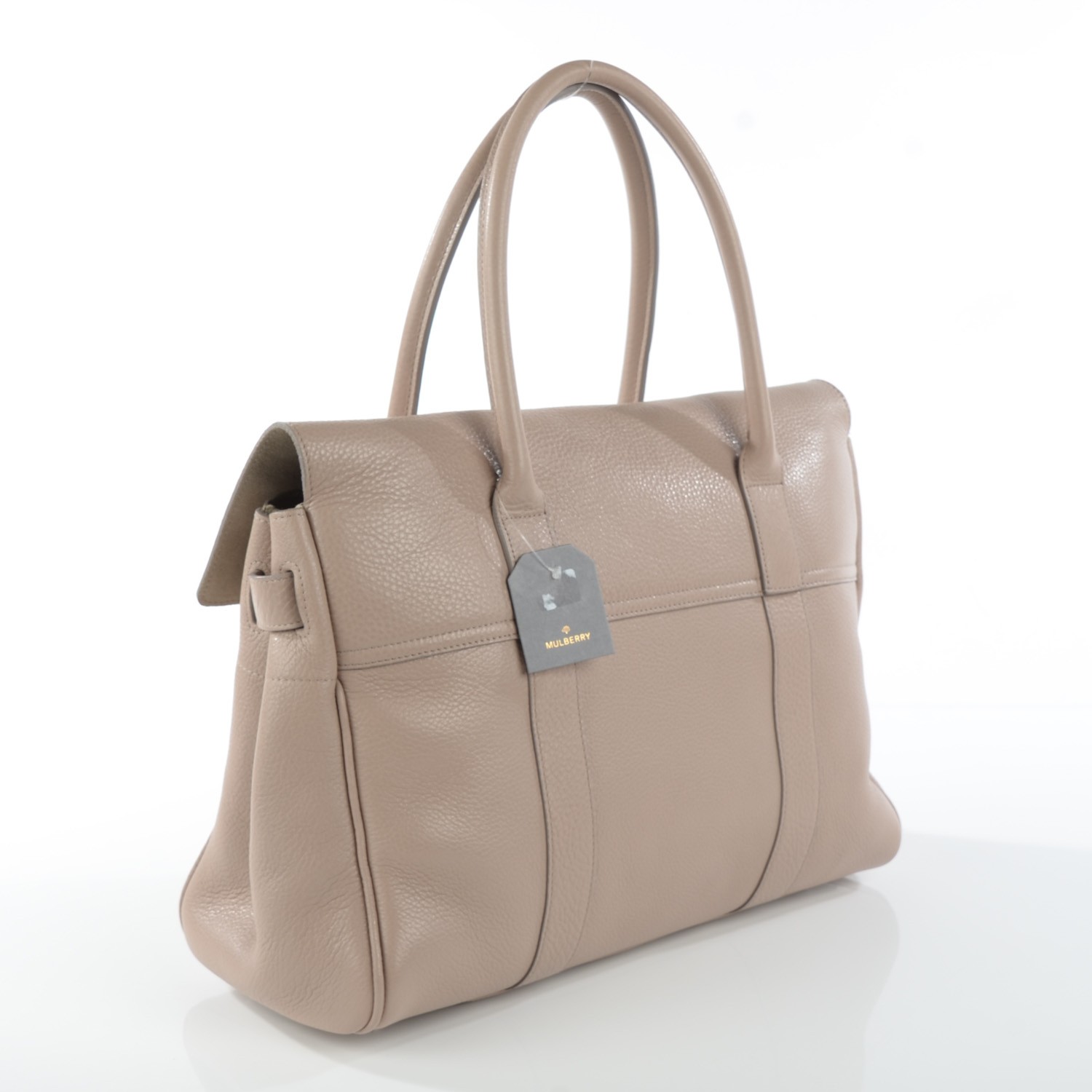 beige bayswater pebbled leather bag