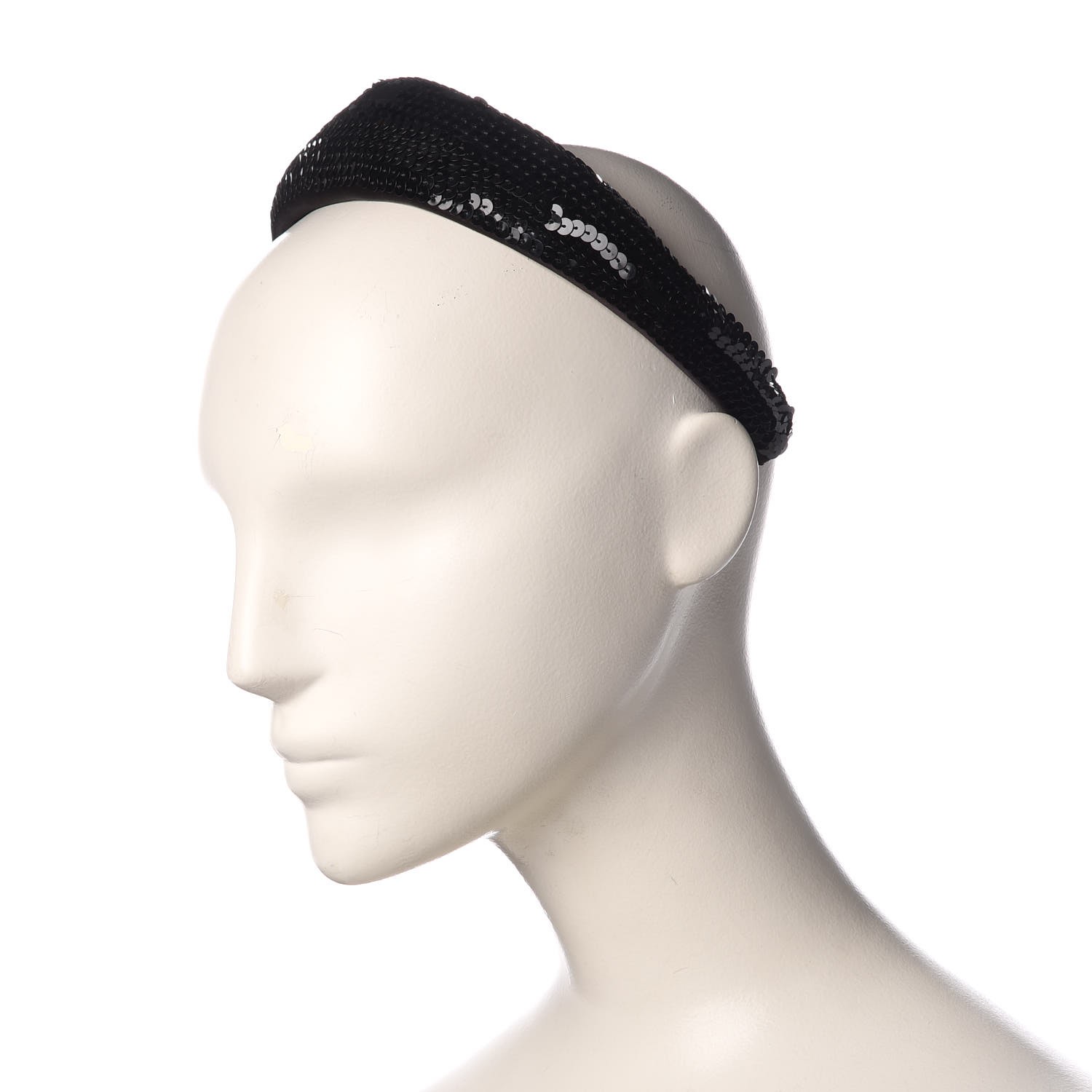 CHANEL Sequin Headband Black 276425