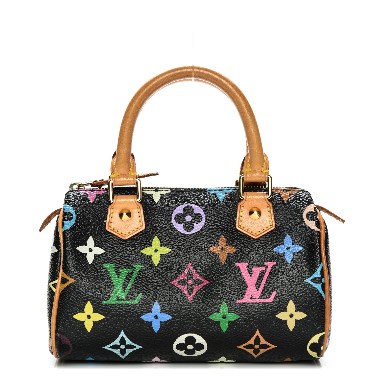 LOUIS VUITTON Monogram Multicolor Mini Sac HL Speedy Black 203496