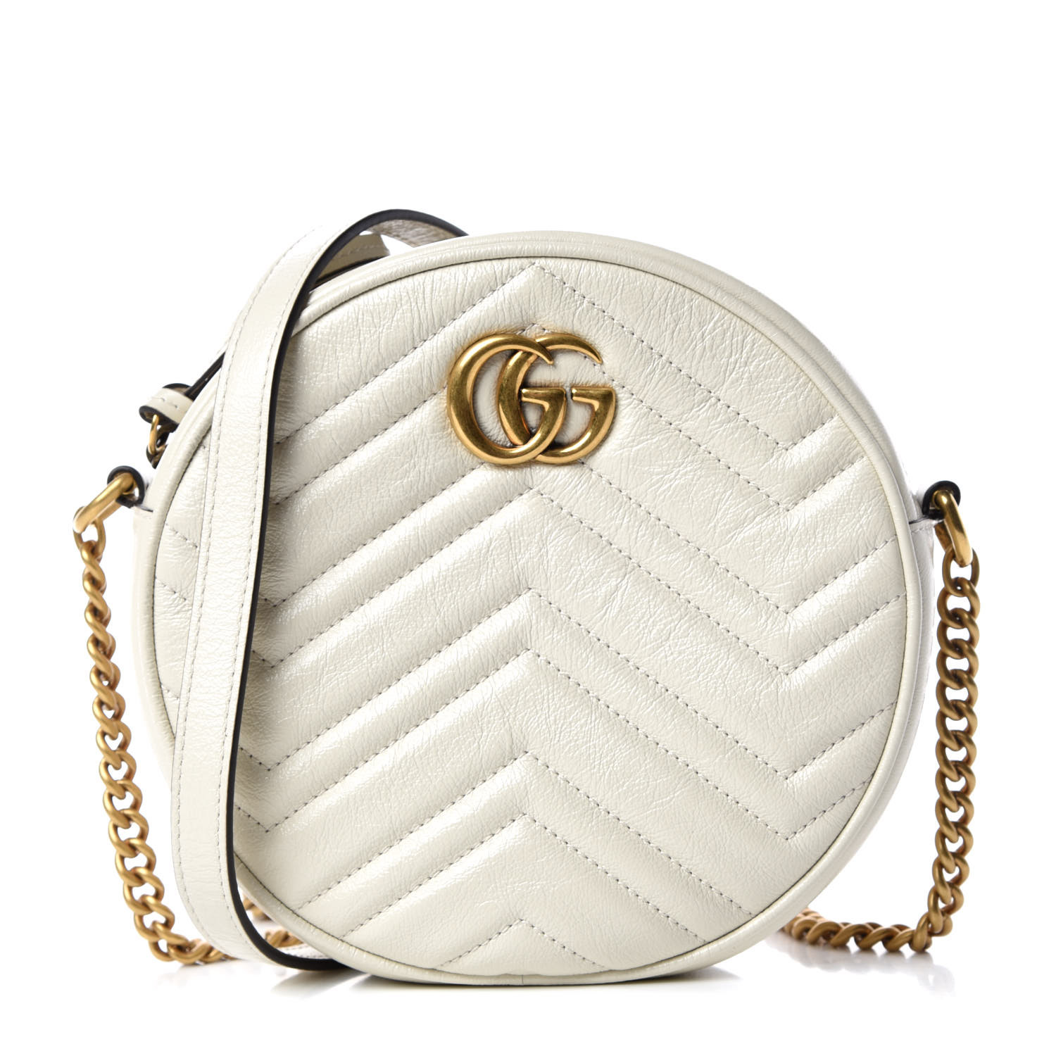 gucci white circle purse