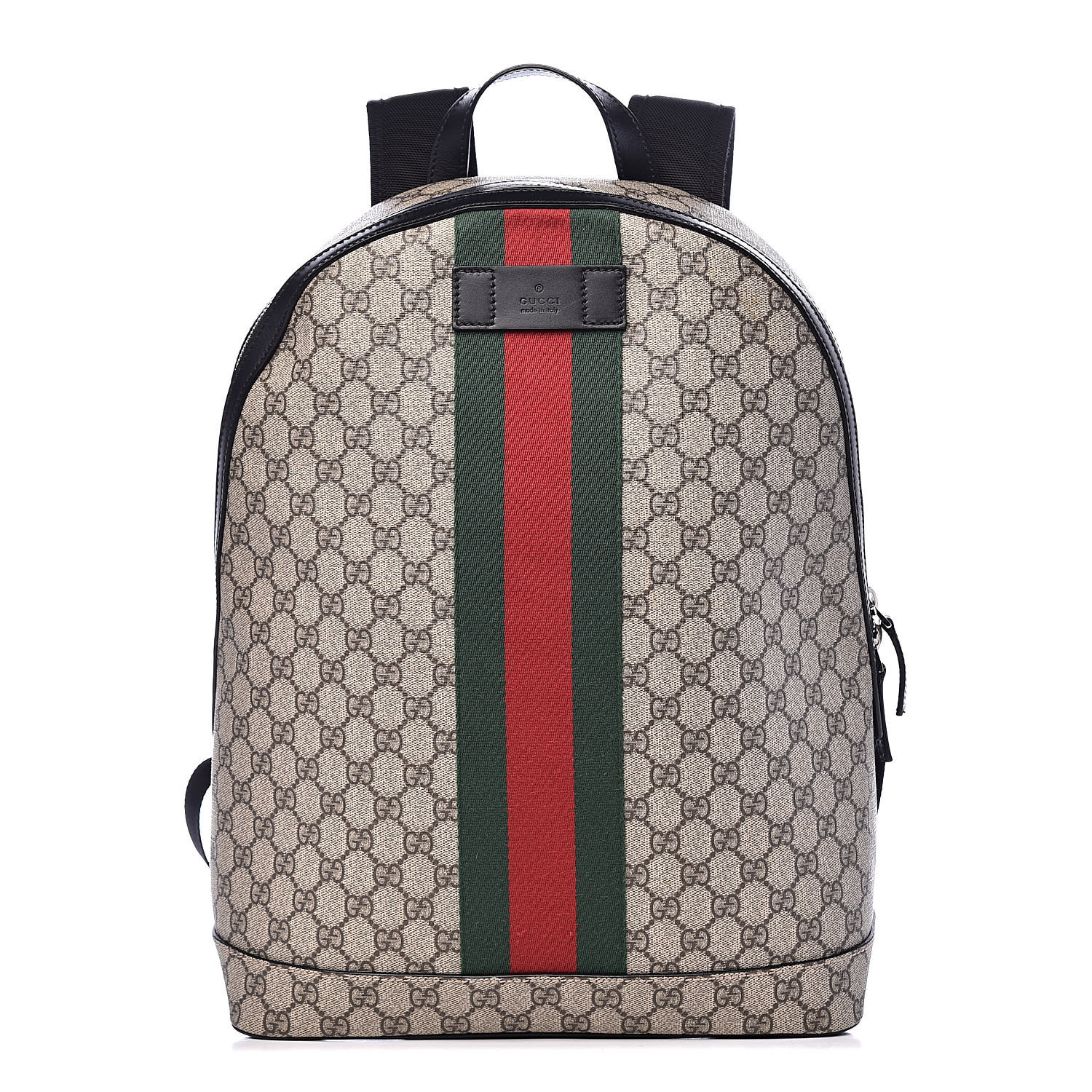 GUCCI GG Supreme Monogram Web Backpack Black 505628