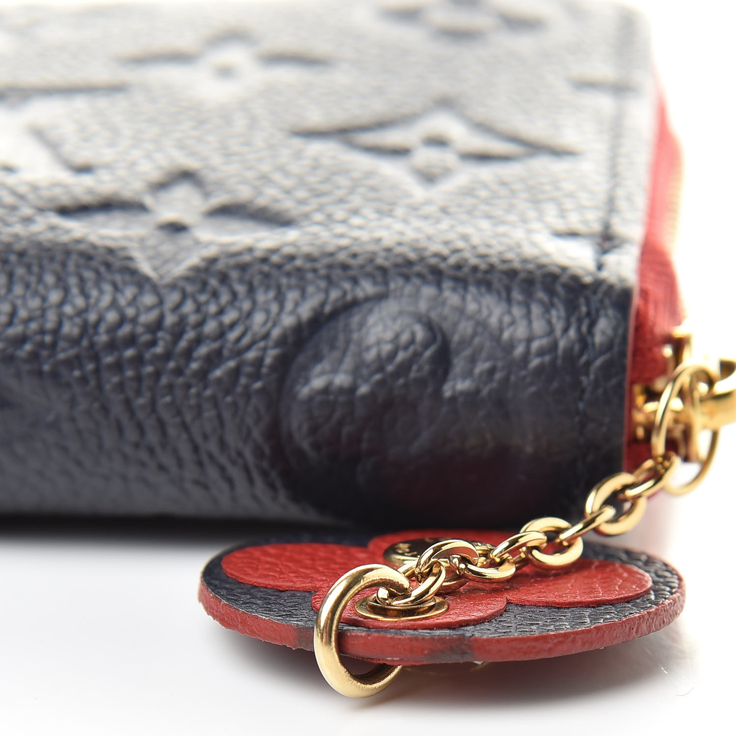 louis vuitton clemence wallet flower LOUIS VUITTON Empreinte Blooming Flowers Clemence Wallet Marine Rouge 519286