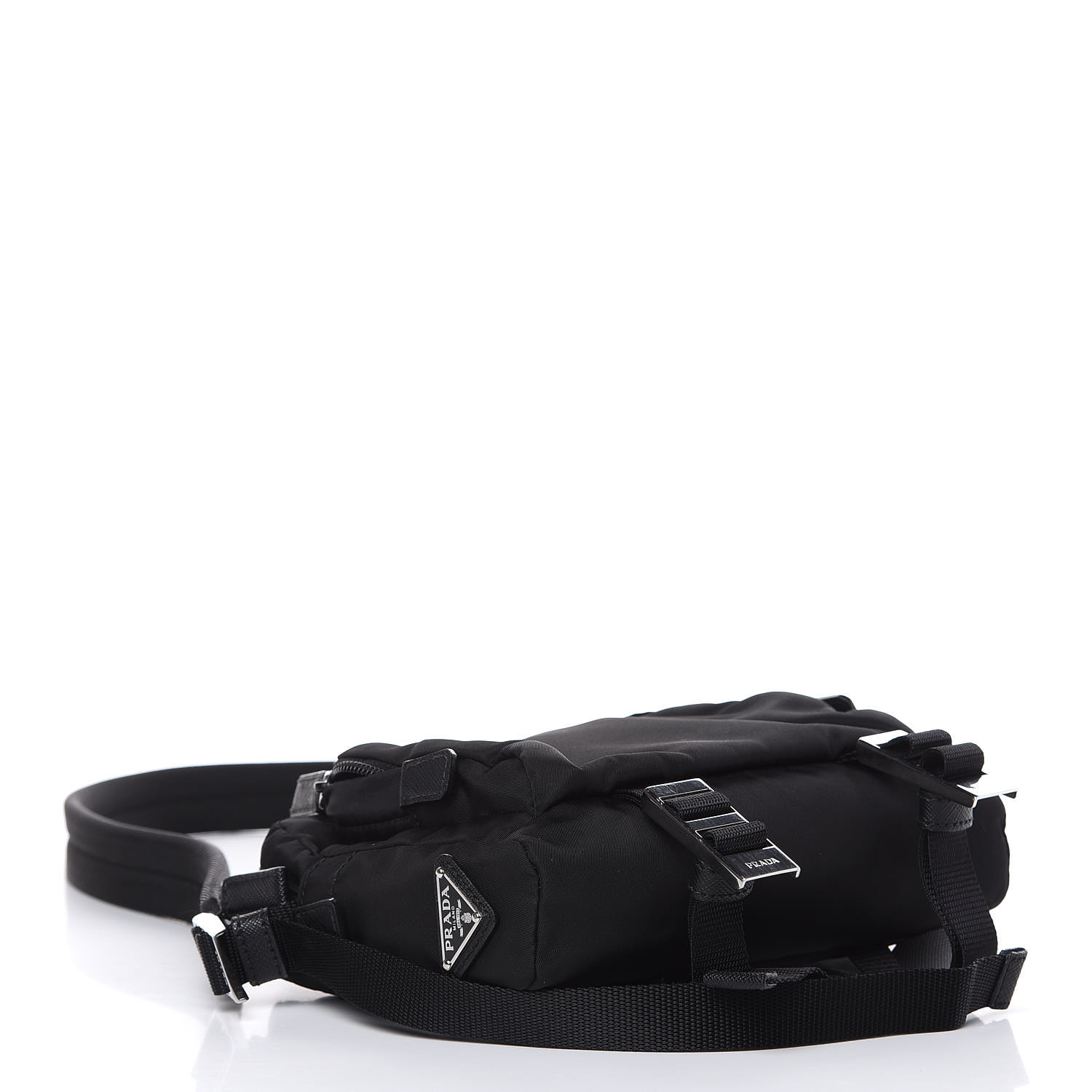 PRADA Tessuto Nylon Montagna Messenger Bag Black 442442