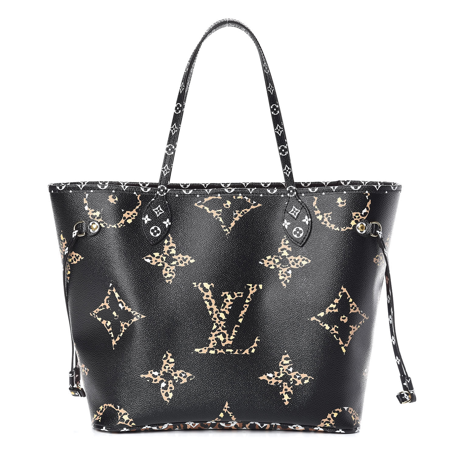 LOUIS VUITTON Monogram Giant Jungle Neverfull MM Black 442045