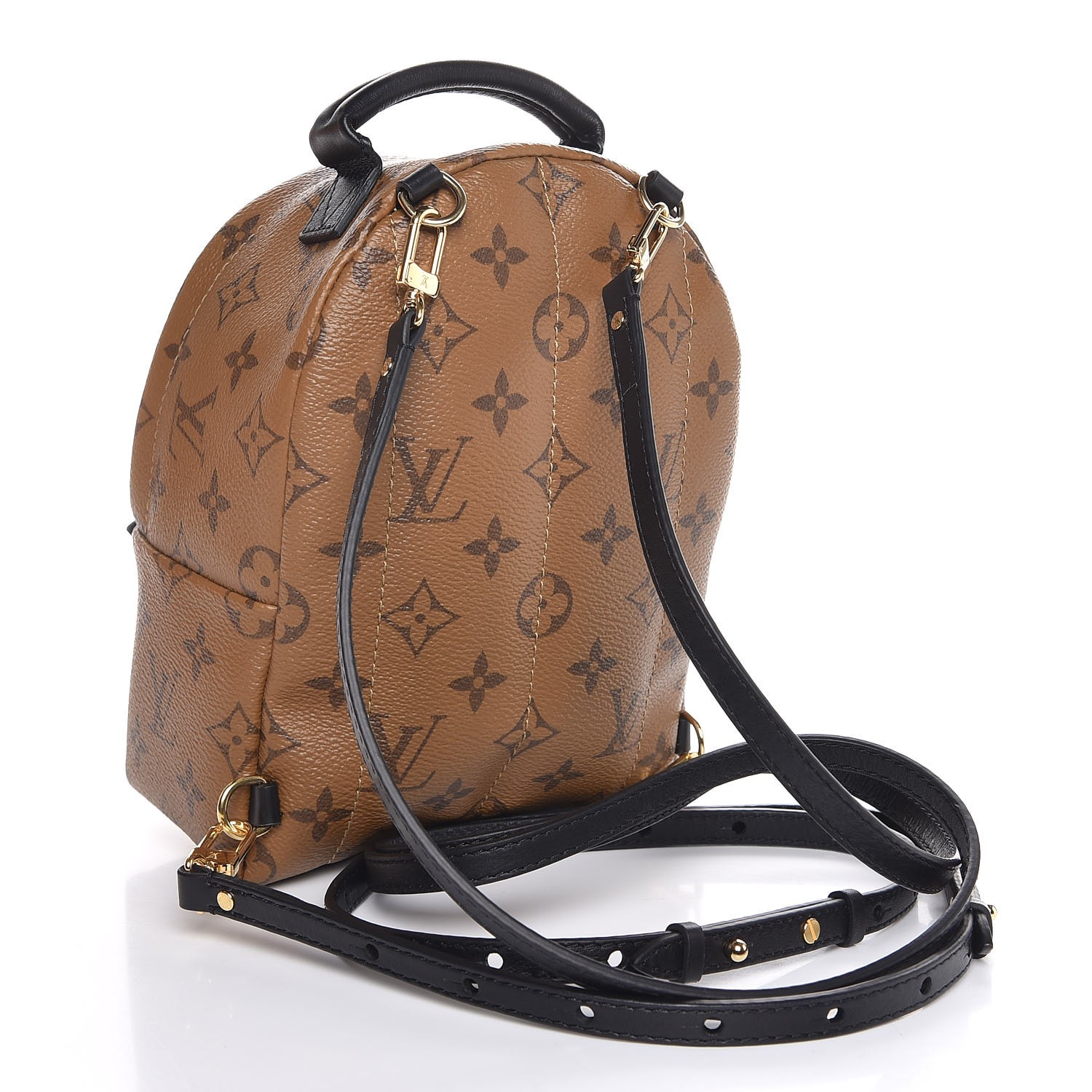 Louis Vuitton Monogram Reverse Mini Palm Spring Backpack Brown ref