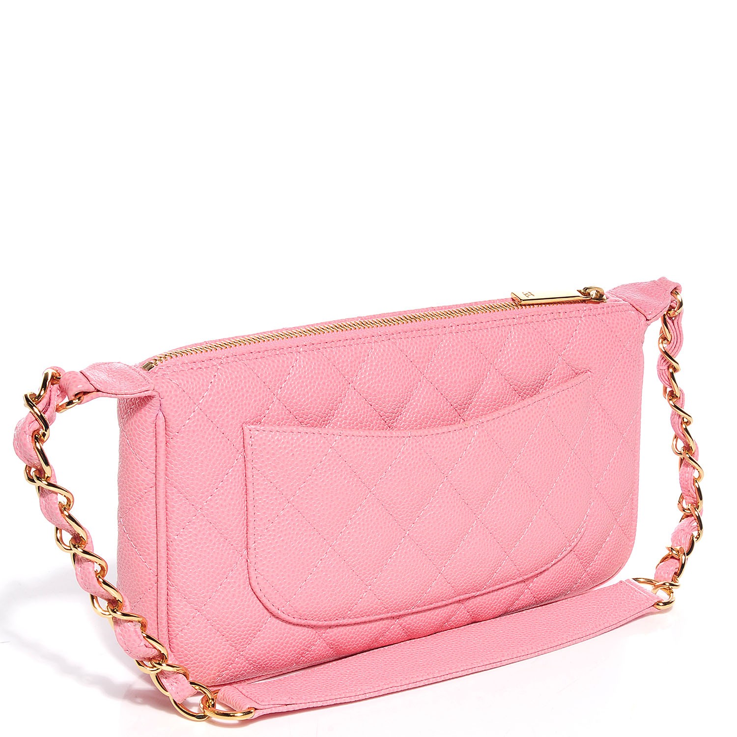 CHANEL Caviar Quilted Shoulder Bag Pink 97920