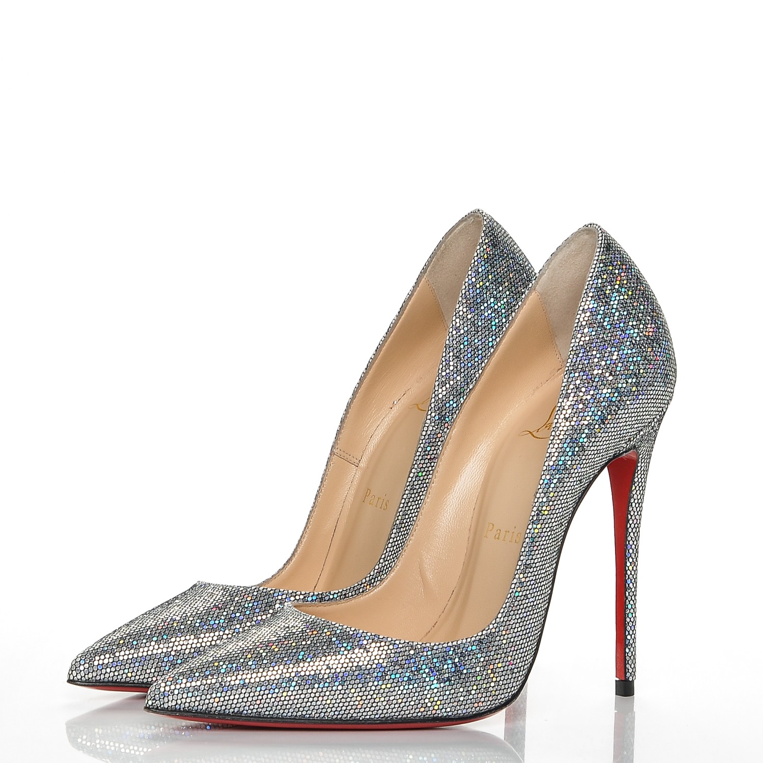 CHRISTIAN LOUBOUTIN Glitter So Kate 120 Pumps 36.5 Disco Ball ...