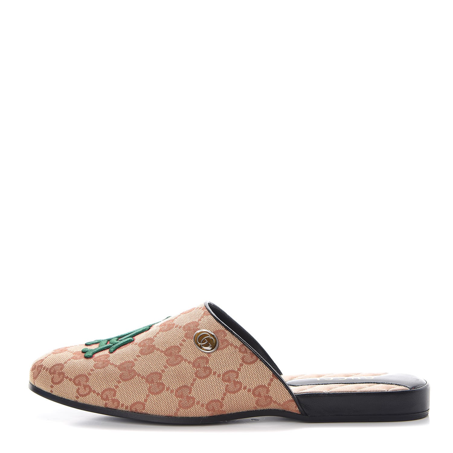 GUCCI GG Monogram Mens LA Dodgers Slippers 6 Brown Ruggine 338378 ...