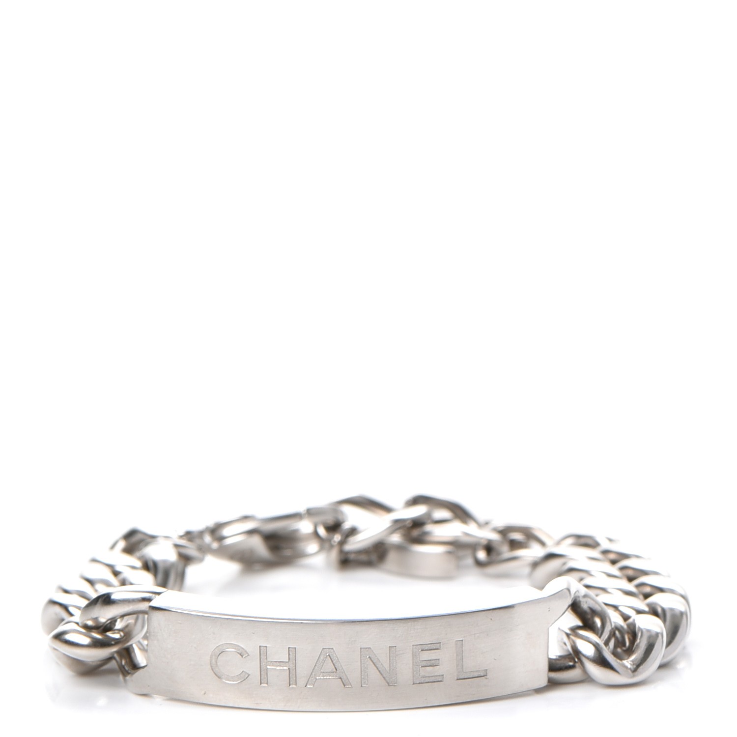 CHANEL Chain ID CC Bracelet Silver 242520