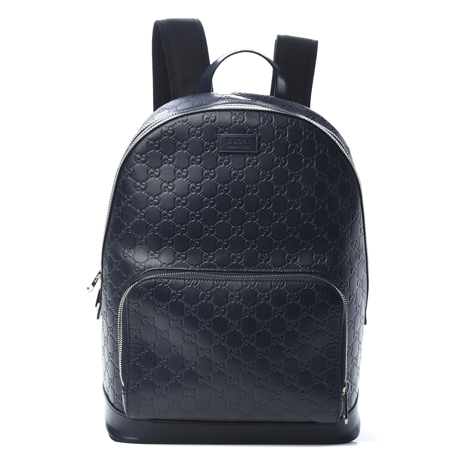 GUCCI Guccissima Signature Day Backpack Navy 669072 | FASHIONPHILE