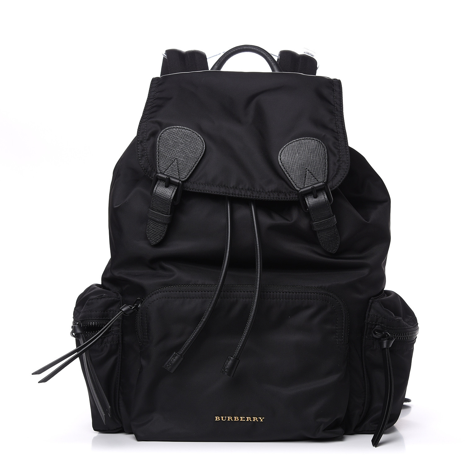 black burberry backpack