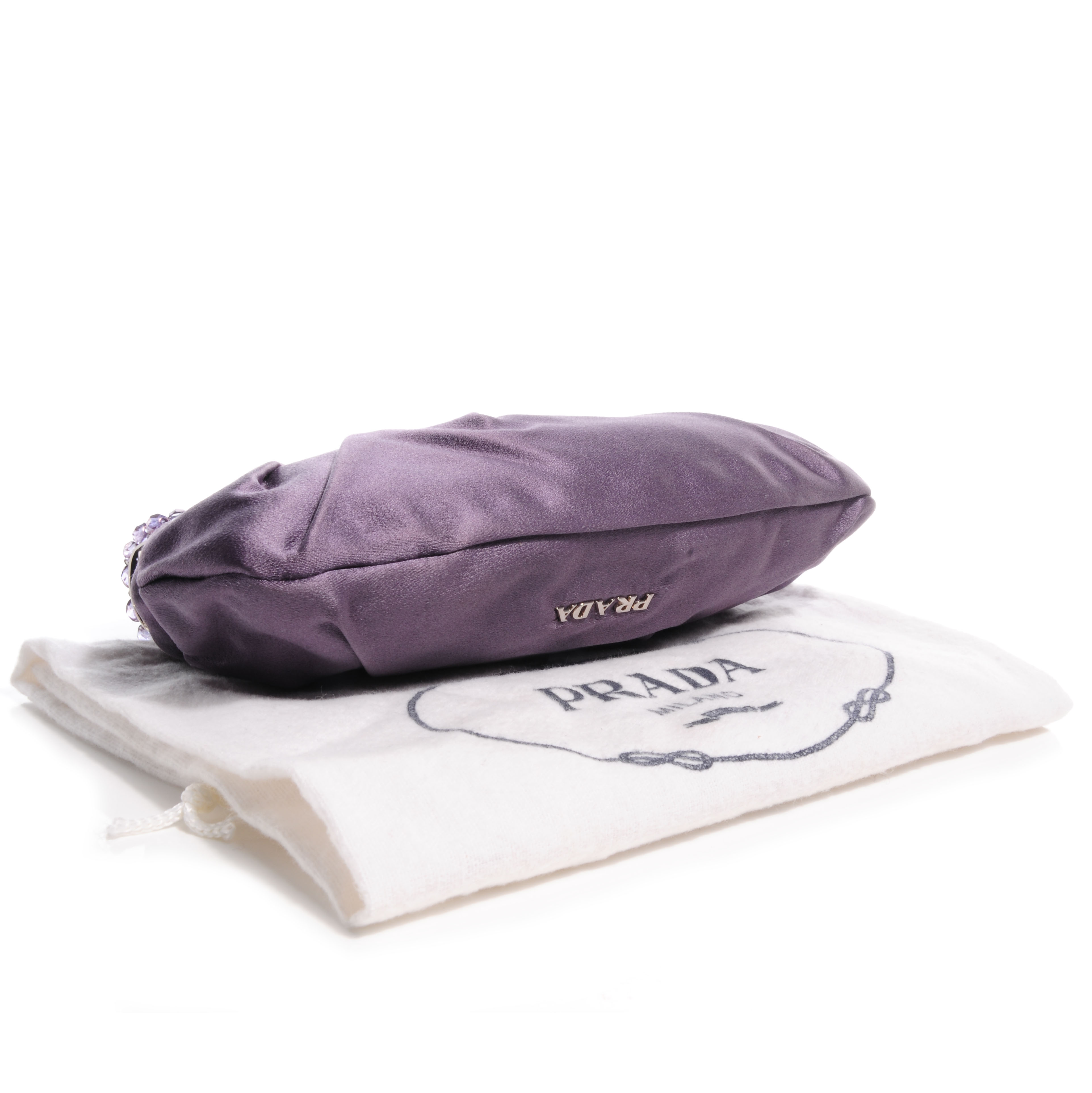 prada satin clutch